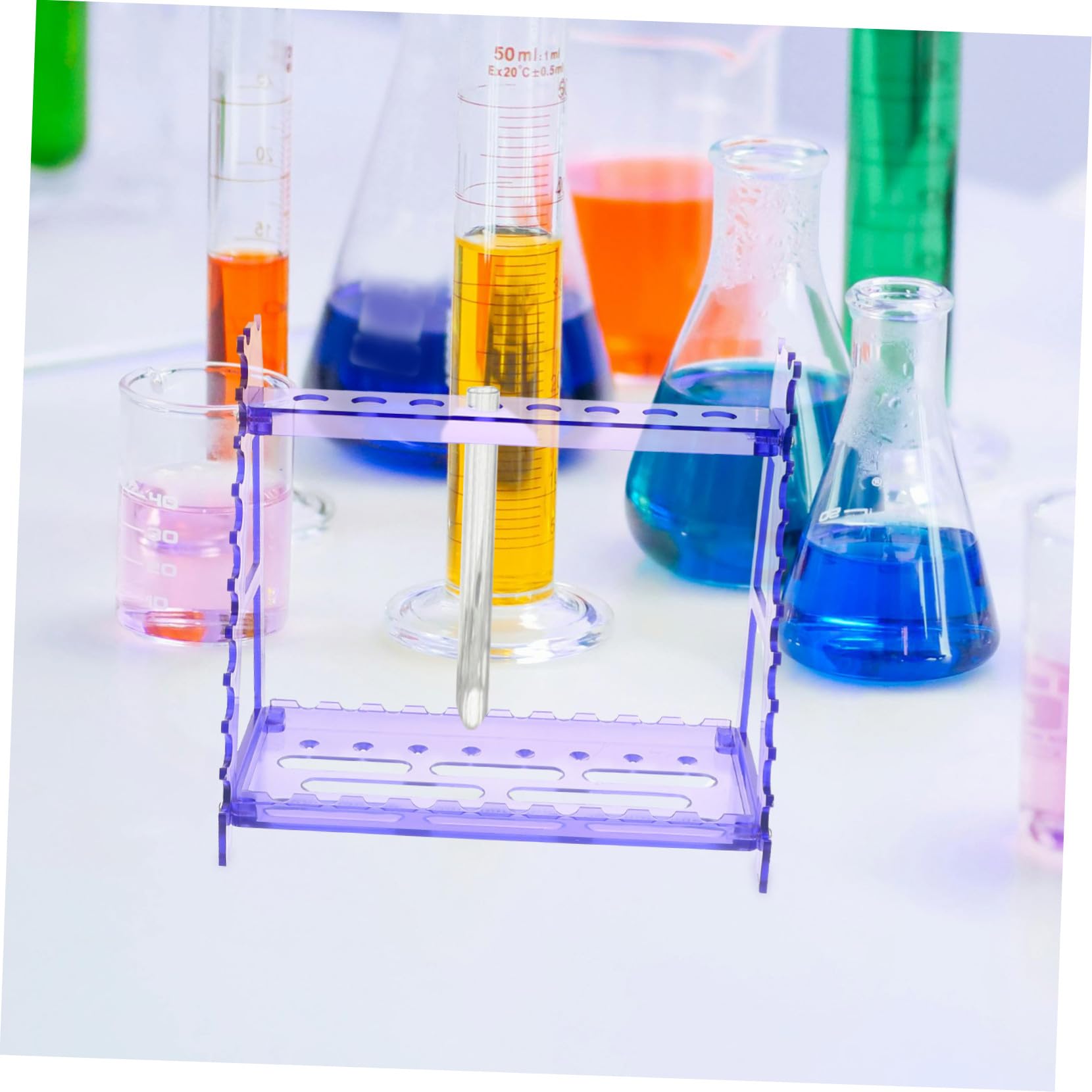 ABOOFAN Support de Pipettes D'échantillonnage Porte-pipettes Portable Pourpre en Ps Multi-usages Angles de Fonctionnement Optimaux pour Laboratoire Expérimental
