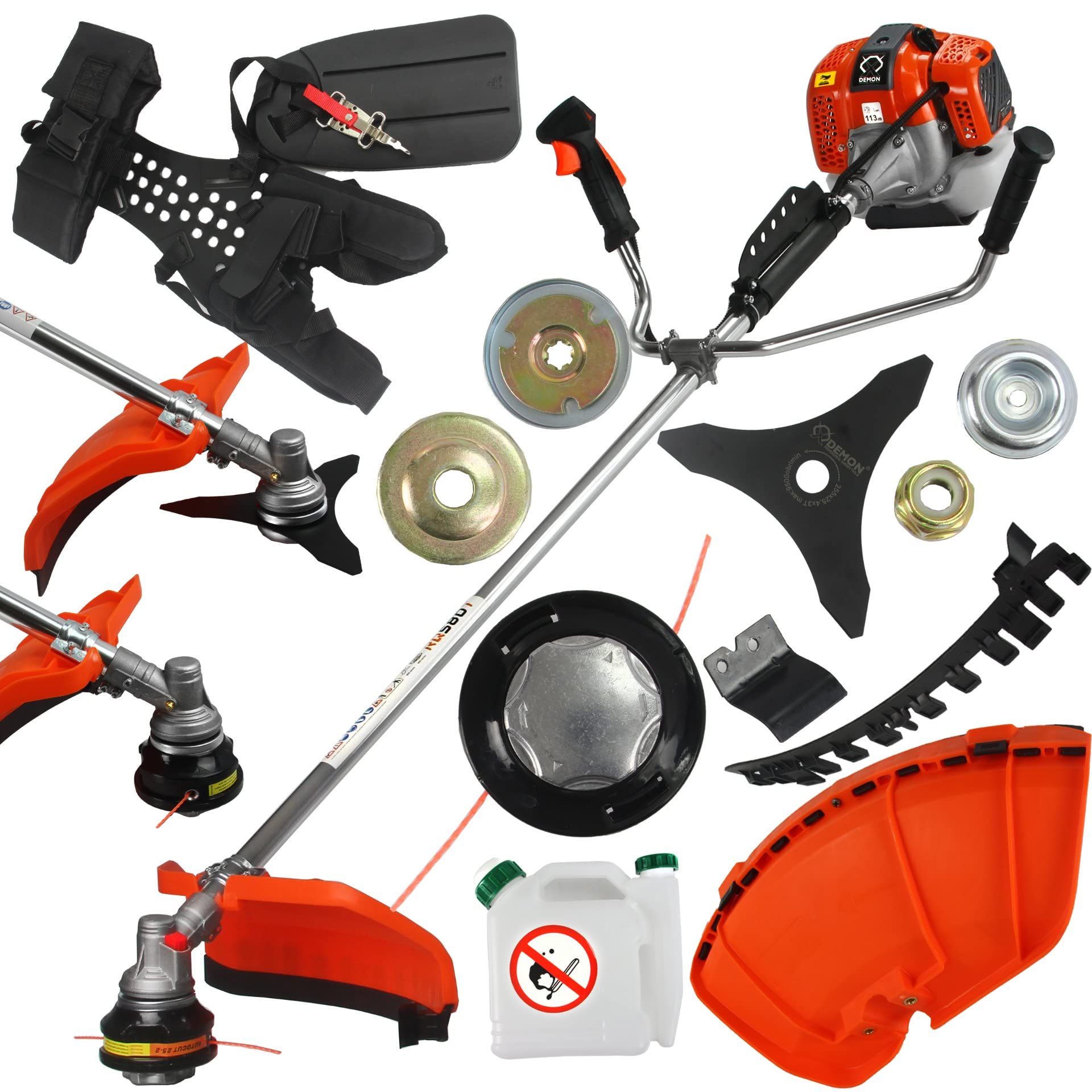 Kosiarka do trawy 62 cm3 DEMON® RQ 580 TURBO z silnikiem wybuchowym: 2-suwowa mieszanka paliwa: 25:1 kosiarka do trawy ogrodowej