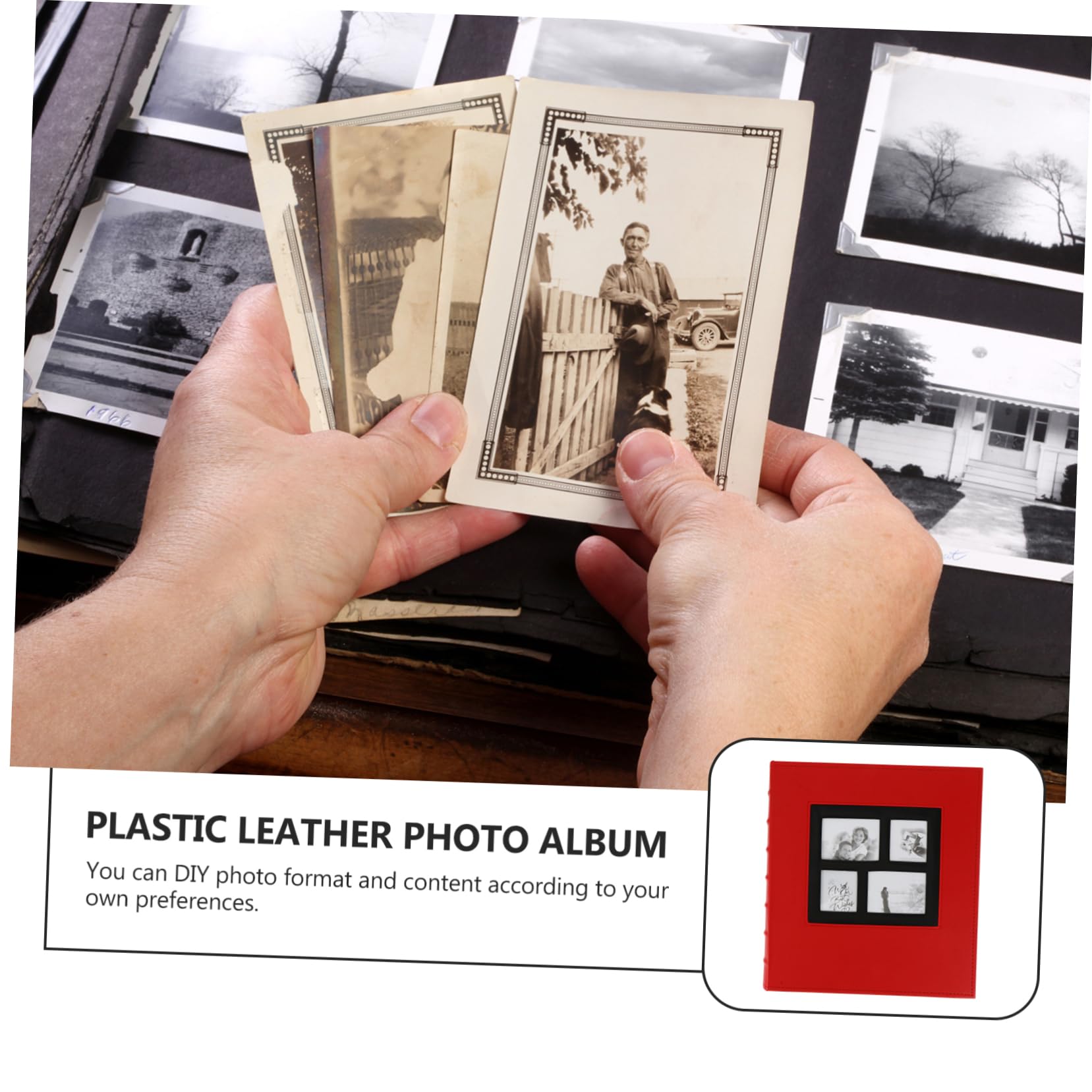 Cabilock Álbum de Fotos de Gran Capacidad Álbum Hecho Mano Páginas de Seis para Organizar Recuerdos Familiares Hogar