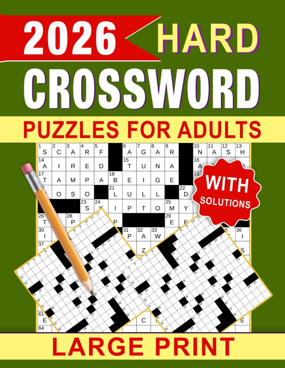 2026 Large Print Hard Crossword Puzzles for Adults: A refined collection of tough challenges that support confident problem-solving