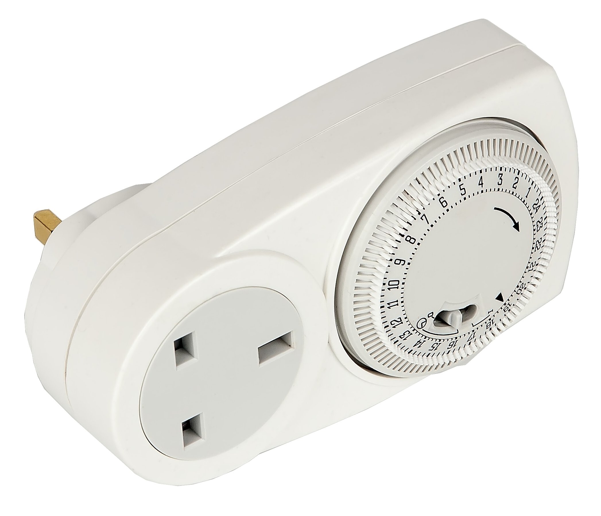 Optimum 24 Hour Plug in Time Switch, White, 130 x 68.5 x 42