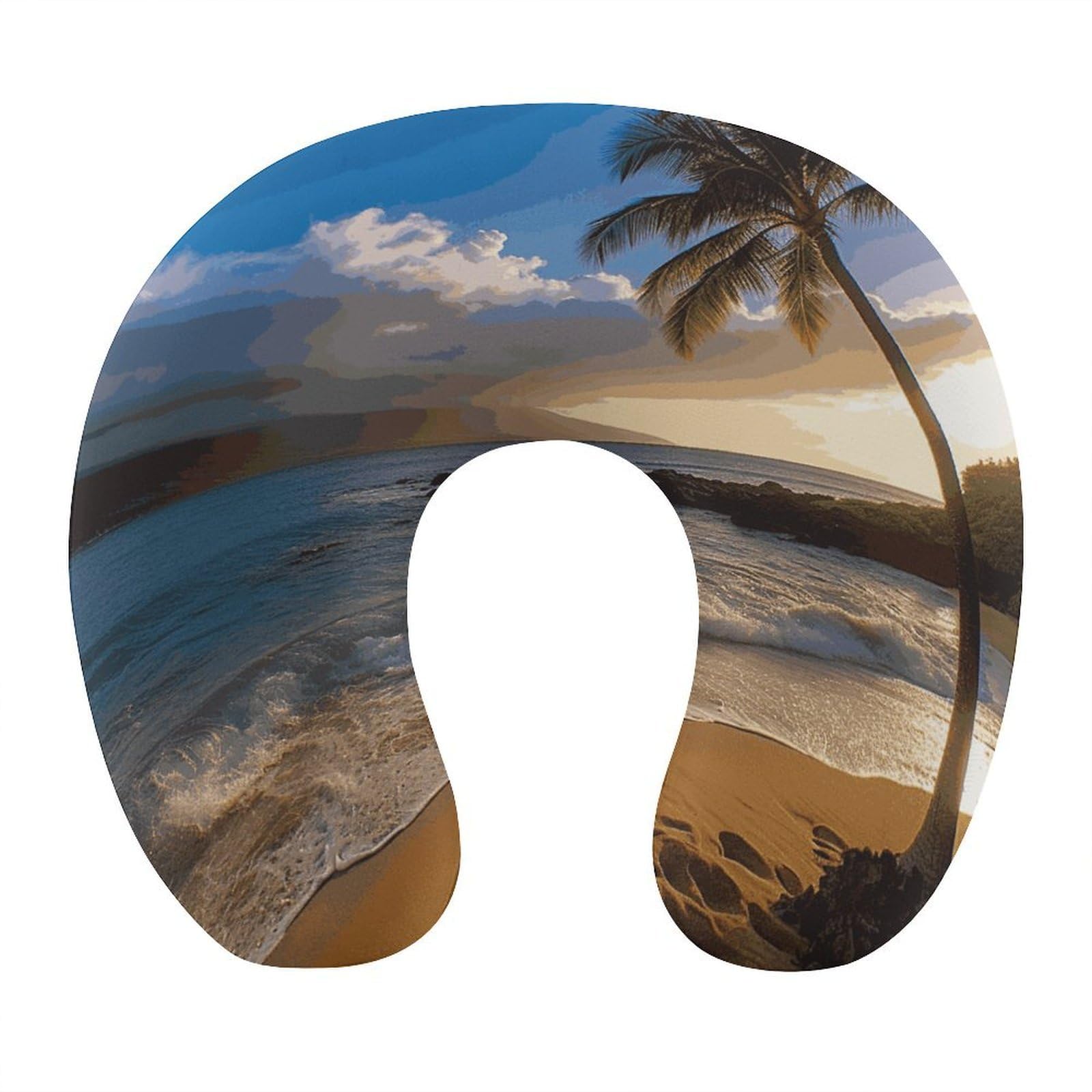Btcowzrv Style Hawaii Beach U Shaped Neck Pillow Travel Pillows
