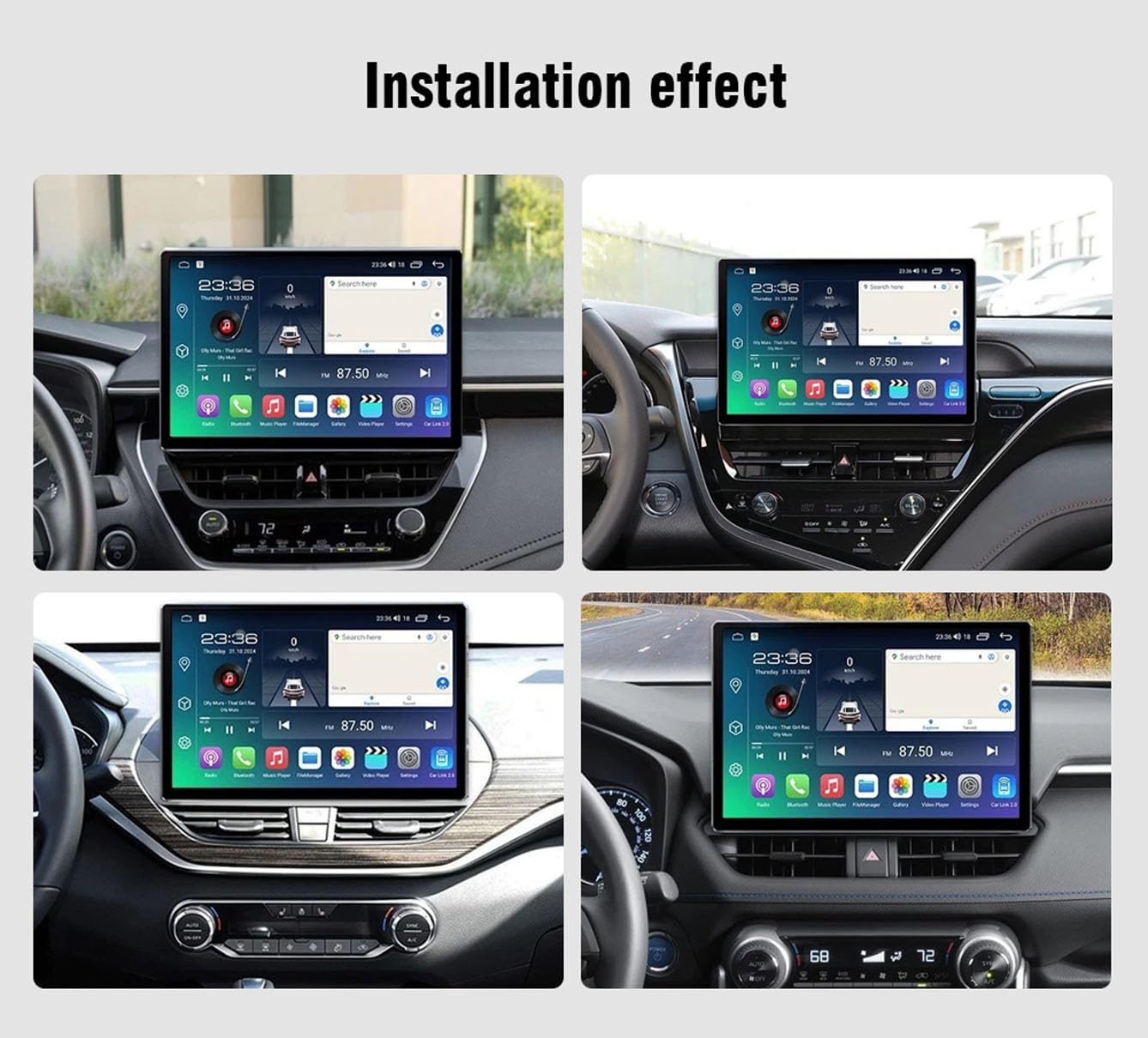 12,5″ Ultra-Slim Scherm Voor Toyota Yaris GR Cross (2020-2023) – 2K QLED, Android Auto, 8-core, 8+256GB