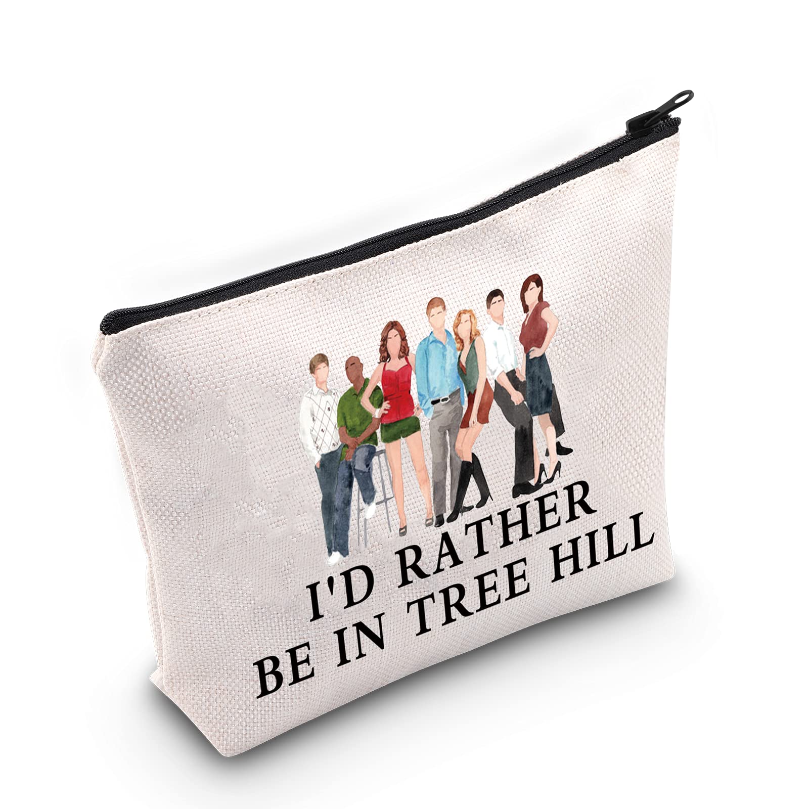 LEVLO Hill Basketball TV Show Cosmetic Make Up Bag Hill TV Show Fans Gift I'd Rather Be In Tree Hill Makeup Zipper Pouch Bag(In Tree Hill)