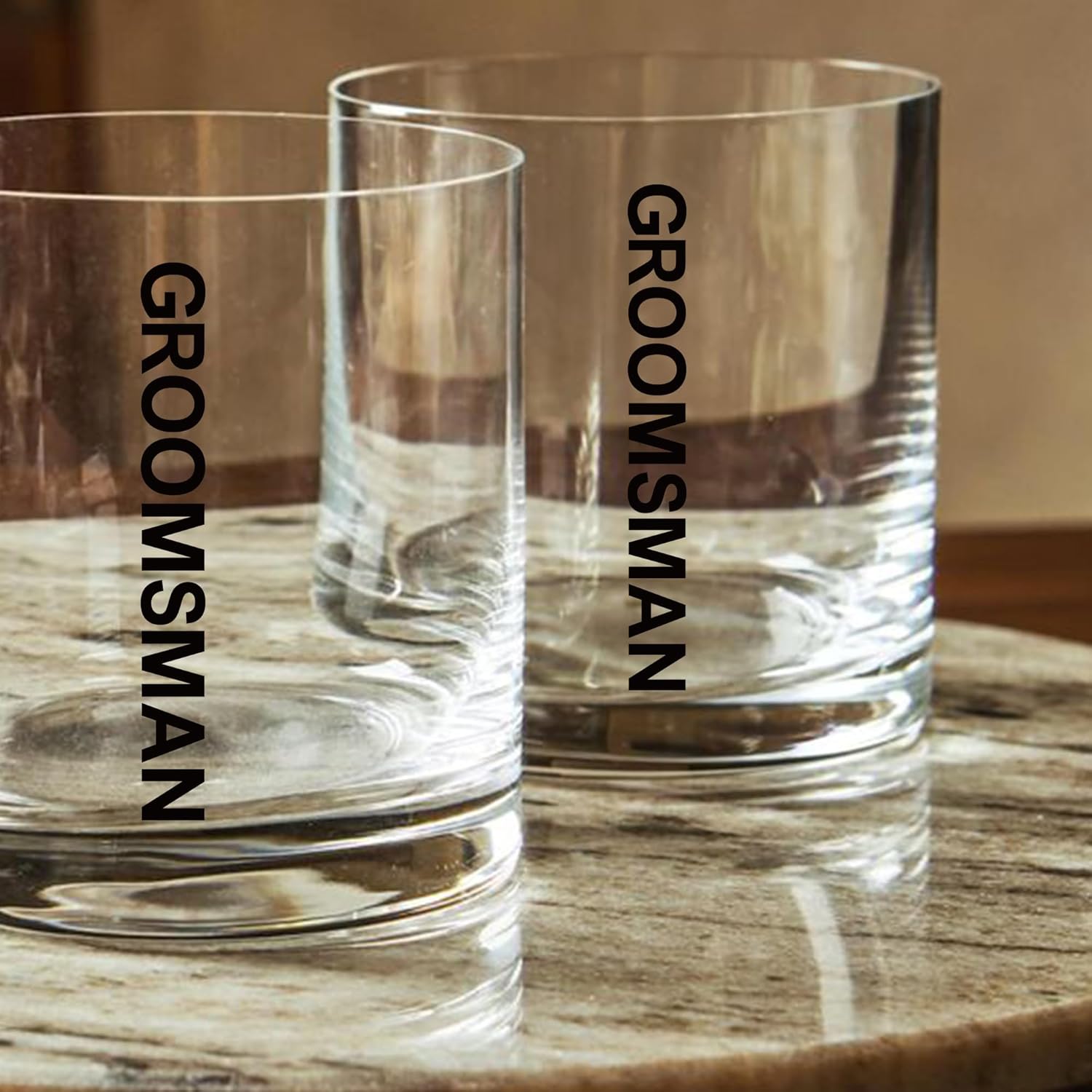 Groomsmen Gifts Set of 8, Old Fashioned Whiskey Glasses, Bachelor Party Favors Decorations Groosman Accessories,11oz Scotch Bourbon Glasses Whiskey Tumblers, Team Groom Supplies