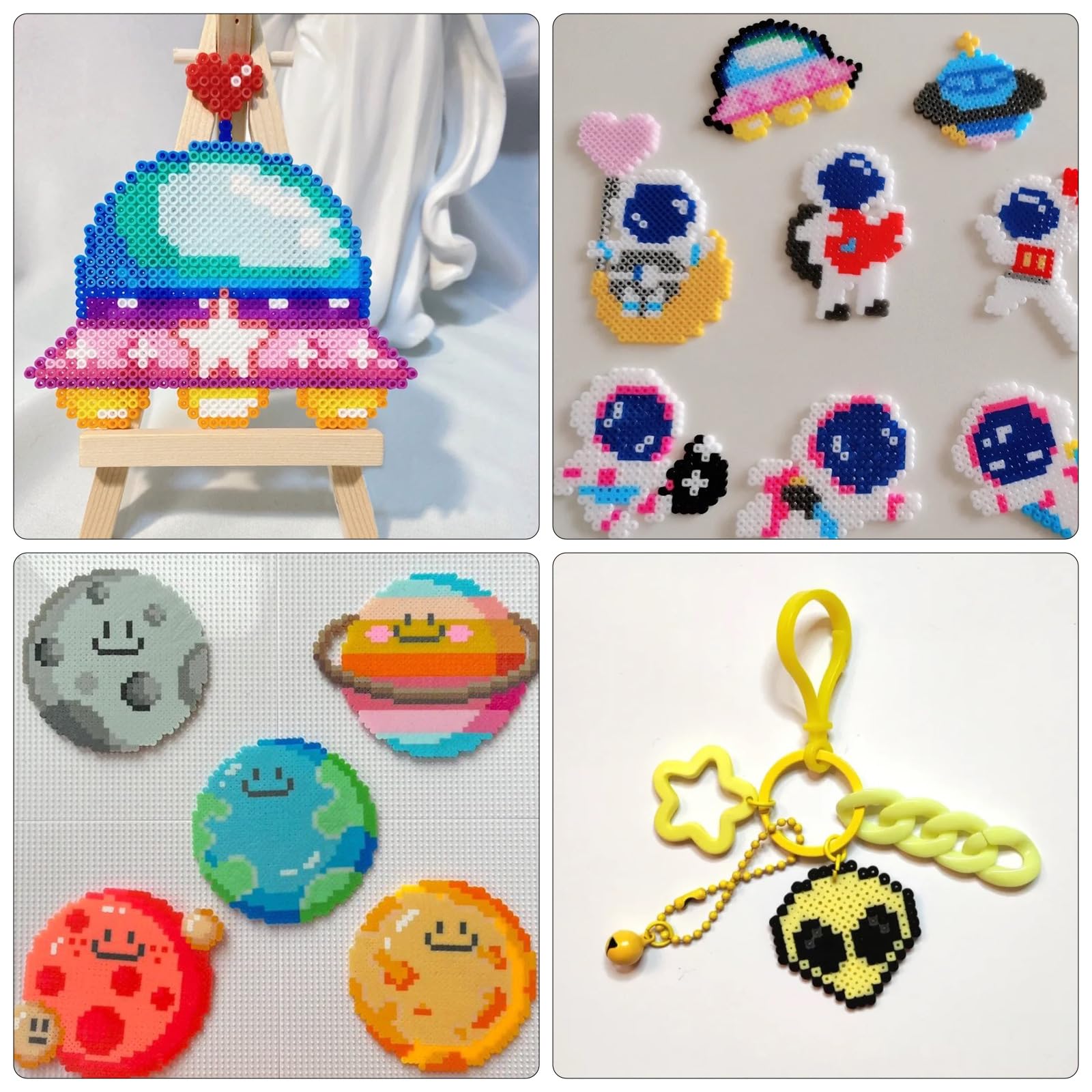SES Creative Perline Da Stirare Stelle Che Illuminano Al Buio - Fluorescenti, PVC Free, 3D, Confezione 15x20x4 Cm (06302) - 2