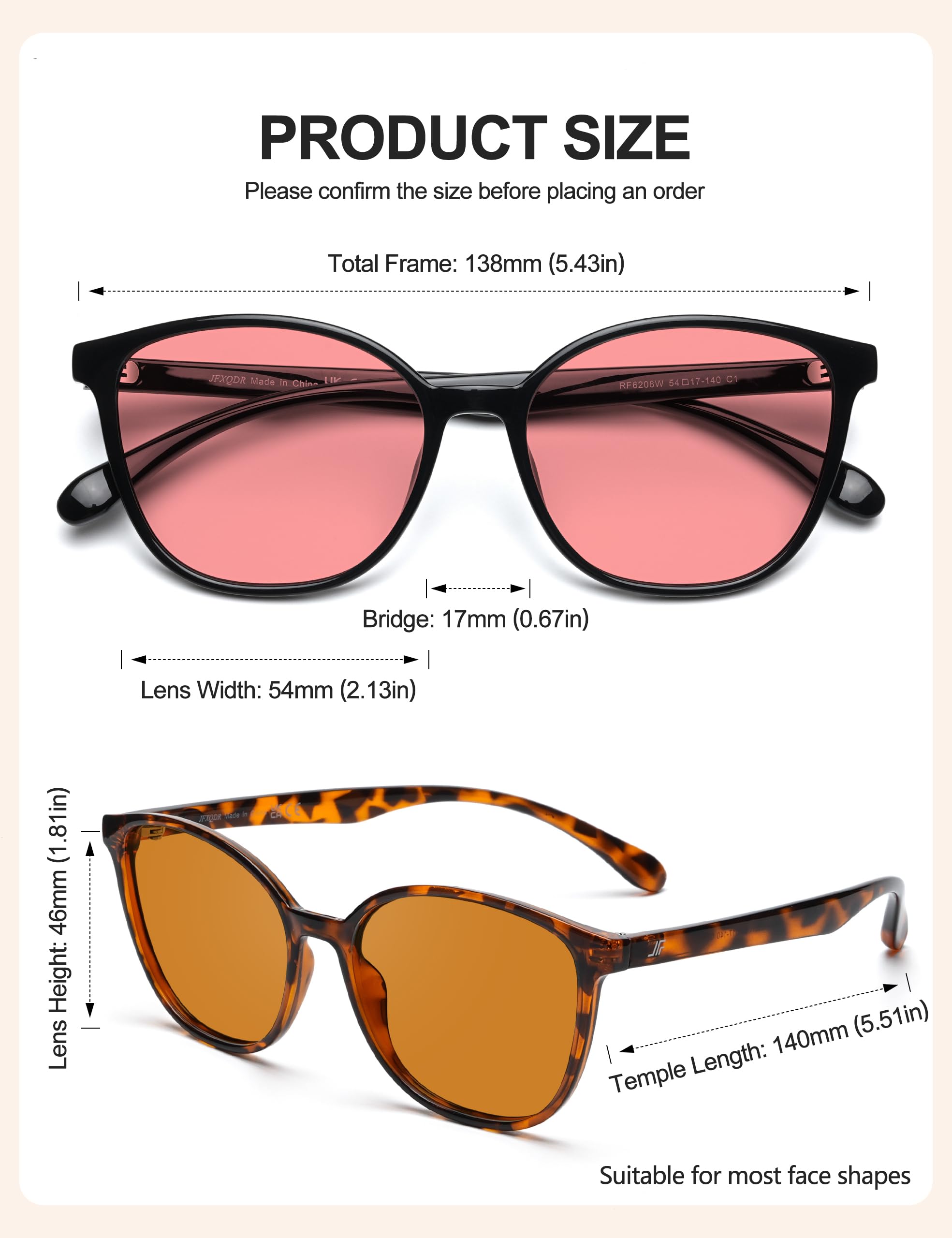 Lunettes Anti Lumière Bleue pour Femmes, Monture TR90, Lunettes de Gaming Anti-Fatigue Oculaire & Anti-Reflets UV RF6208