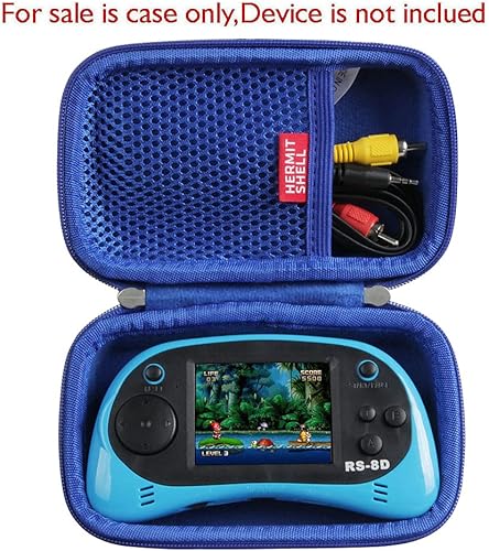 Vista 2 de Hermitshell Estuche de viaje para EASEGMER Kids Handheld Game Reproductor de videojuegos portátil (azul)
