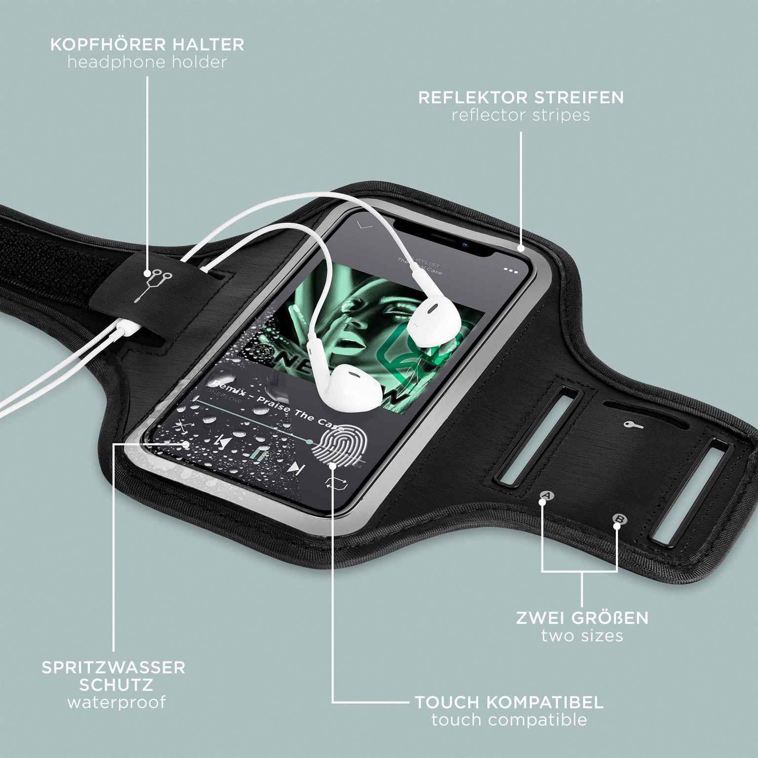 ONEFLOW Workout Case für Samsung Galaxy Z Fold 7 Sportarmband zum Joggen mit Touch Fenster, Handy Armband für Sport und Outdoor, Handyhalterung für den Arm, Lauftasche Jogging, Schwarz