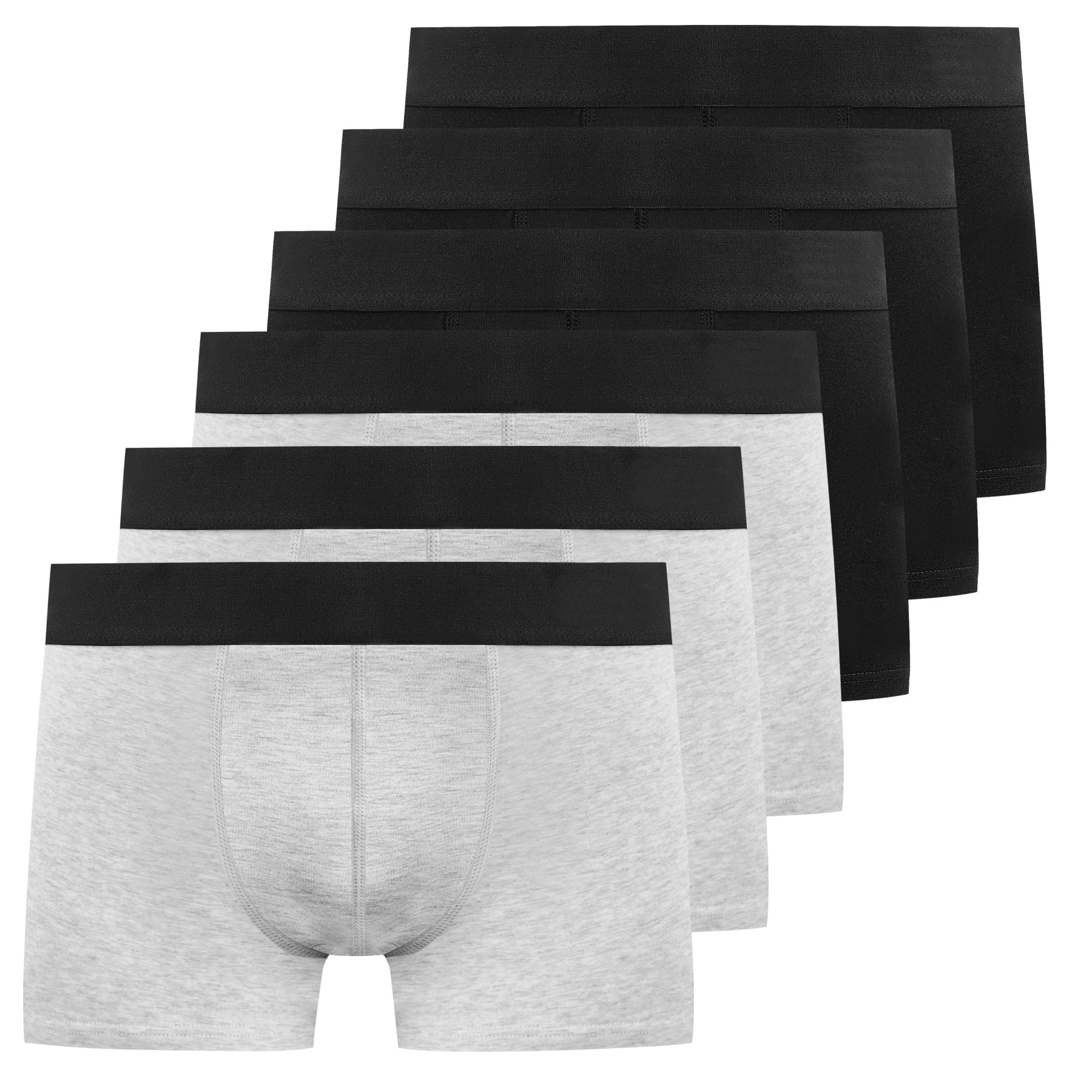 YouShow Boxershorts Herren 6 Pack Baumwolle Unterhosen Männer Ohne Kratzenden Zettel Retroshorts Unterwäsche Boxer