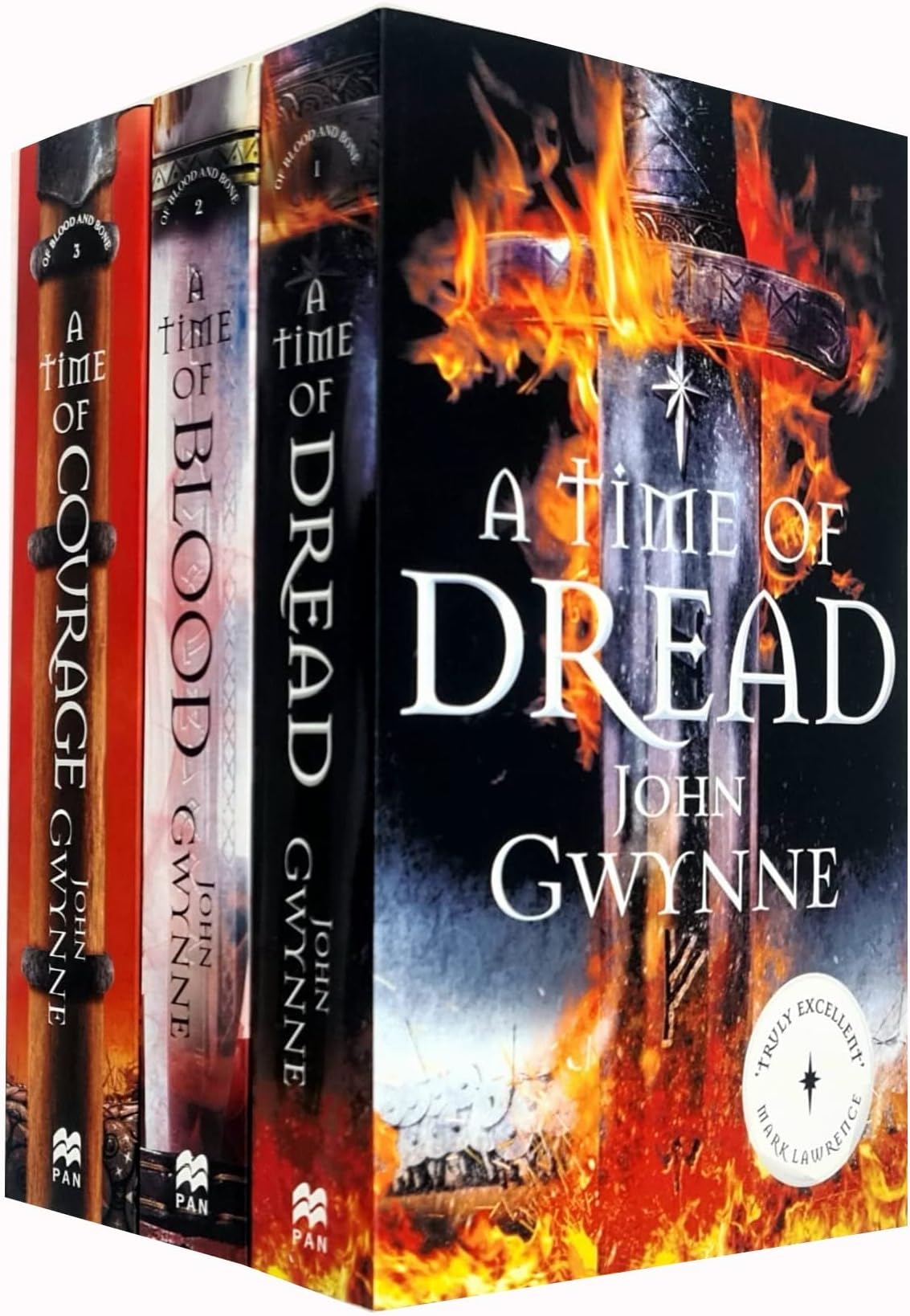 John Gwynne Of Blood and Bone Series 3 Books Collection Set (A Time of Dread, A Time of Blood, A Time of Courage)