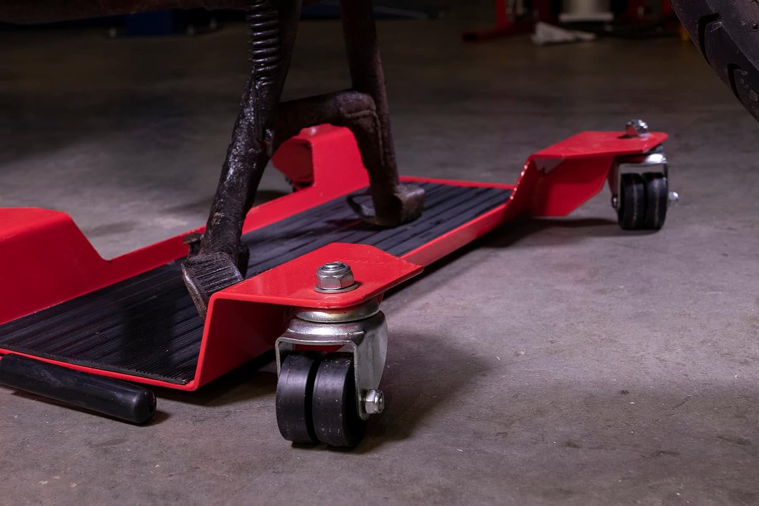 Sealey Motorcycle Centre-Stand Moving Dolly - MS0651, Red, Black
