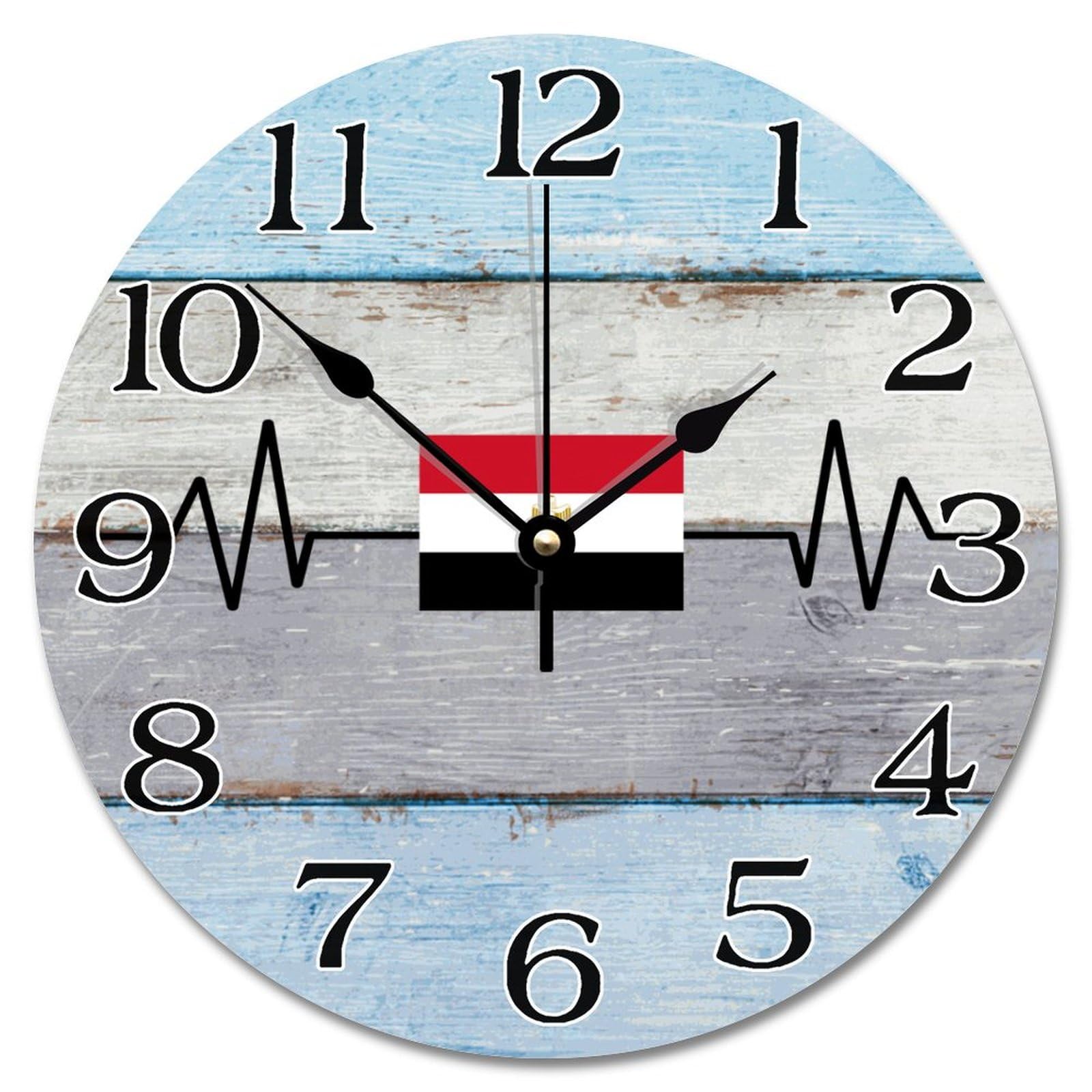 Horloge murale Égypte grand modèle 38 cm pour décorer un salon rustique