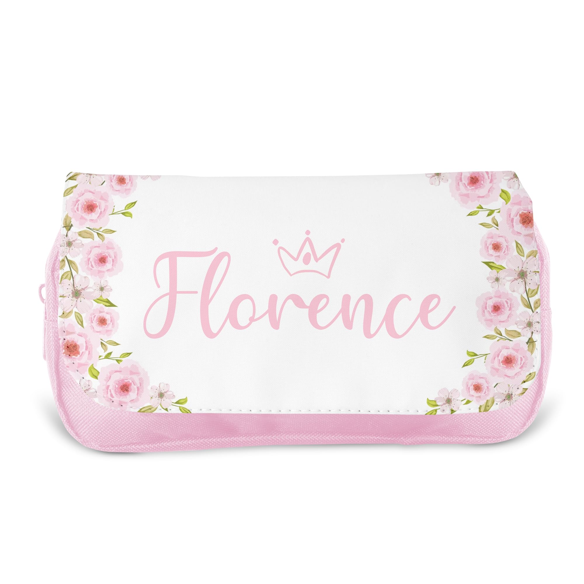Personalised Children’s Pencil Case | Pencil Case for Girls, Pencil Case for Boys - Back to School | Custom Kids Pencil Case, School Pencil Case (Floral) — image 1