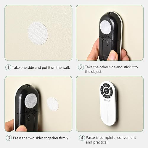 Miniatura 7 de 400 unidades (200 pares de juegos) de 0.59 pulgadas de diámetro, puntos de gancho y bucle blancos para manualidades, oficina, aula, oficina, hogar