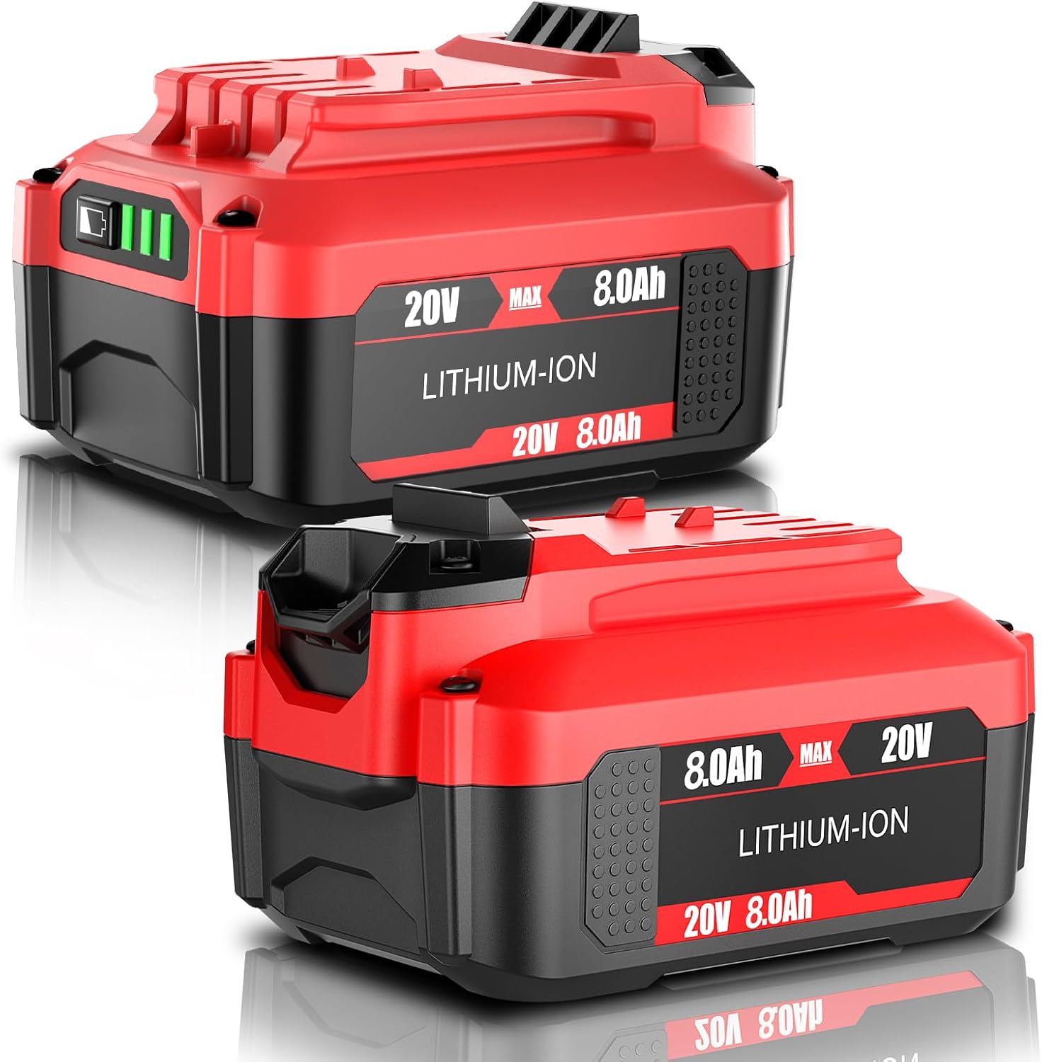Bonacell 2Pack 20V 8000mAh Replacement for Craftsman 20V Battery V20 Lithium CMCB205 CMCB202 CMCB204 CMCB206 CMCB201 CMCB100 CMCB124 20 Volt Cordless Power Tools+