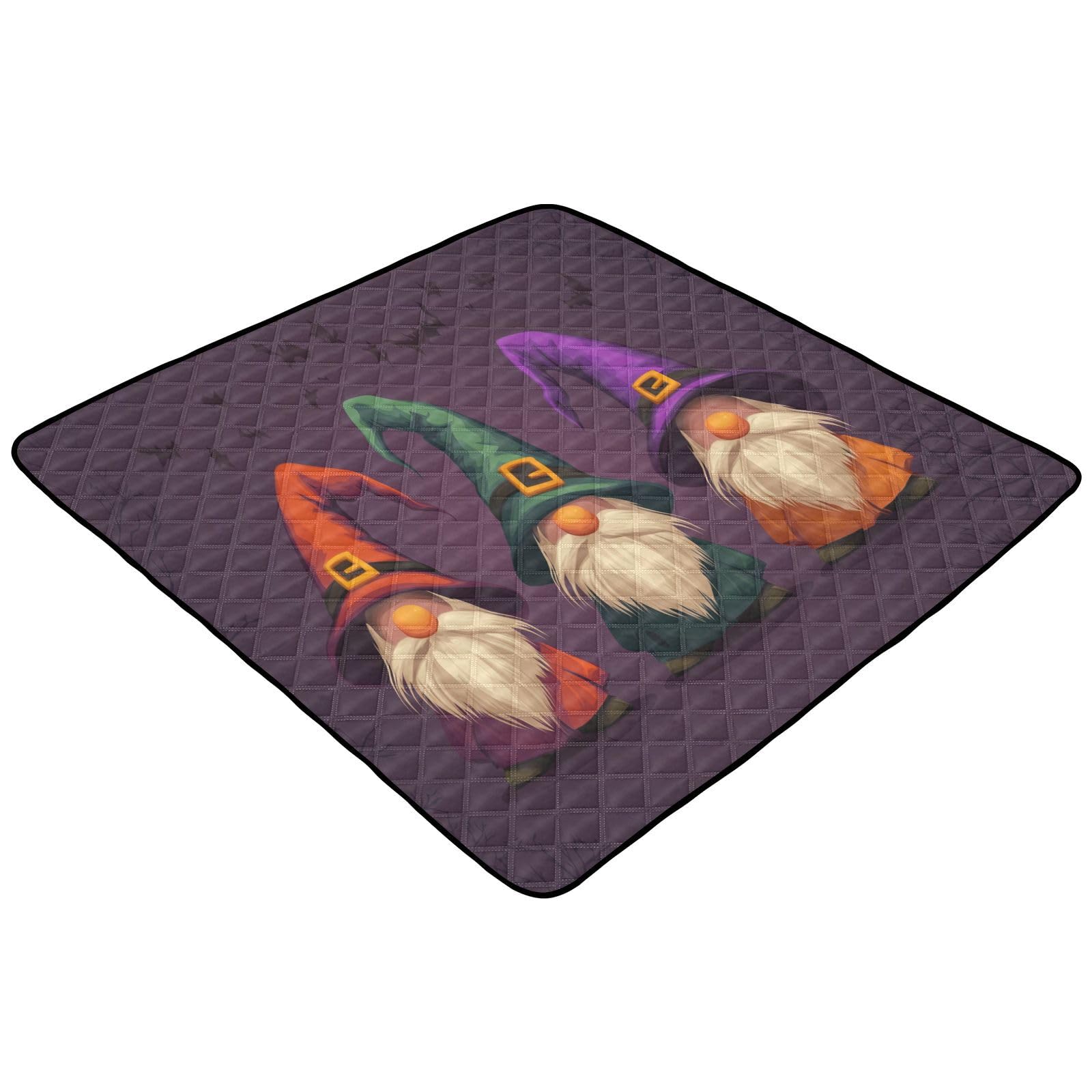 Kigai Cute Gnomes Baby Play Mat for Floor and Playpen 50x50 inch Non-Slip Baby Activity Playmat Waterproof Foldable Crawling Mat for Infants Toddlers