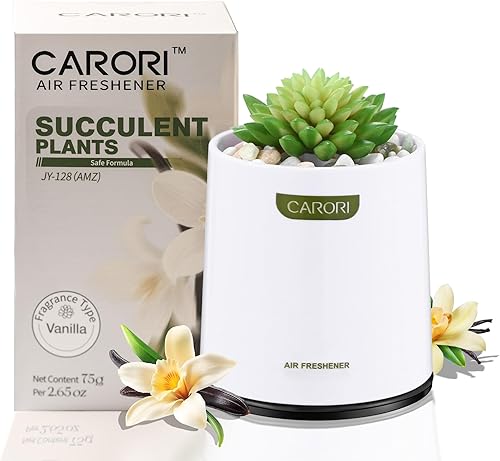 Ambientador de baño, ambientador de gel suculento, fragancia decorativa creativa para el hogar y el escritorio de la oficina, vainilla perfumada