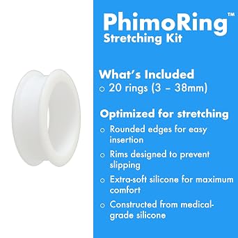 PhimoRing تمدد الخاتم ل Phimosis (20 قطعة تشكيلة)