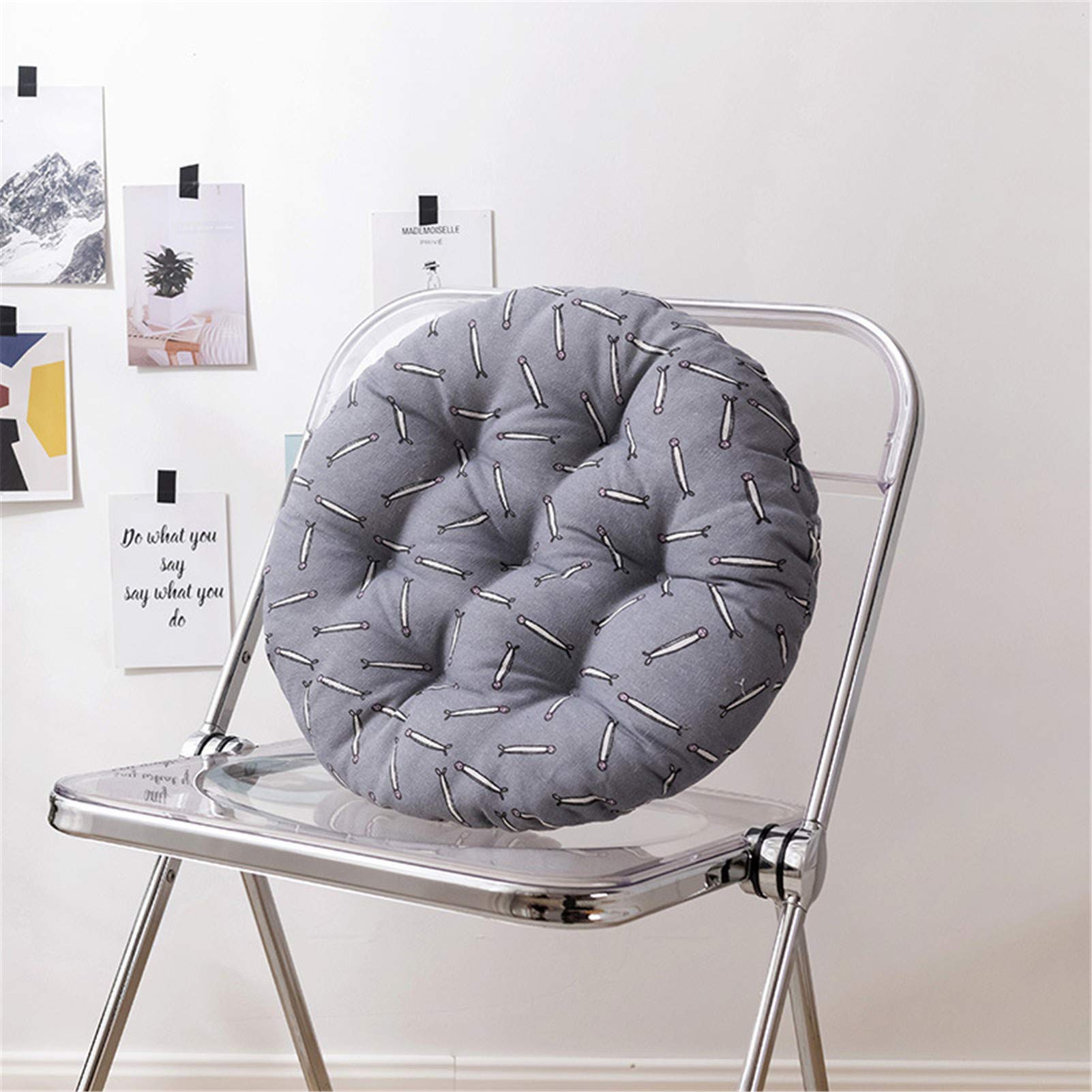 Coussin de chaise de jardin rond 45 cm lot de 2 pour assise intérieur extérieur balcon
