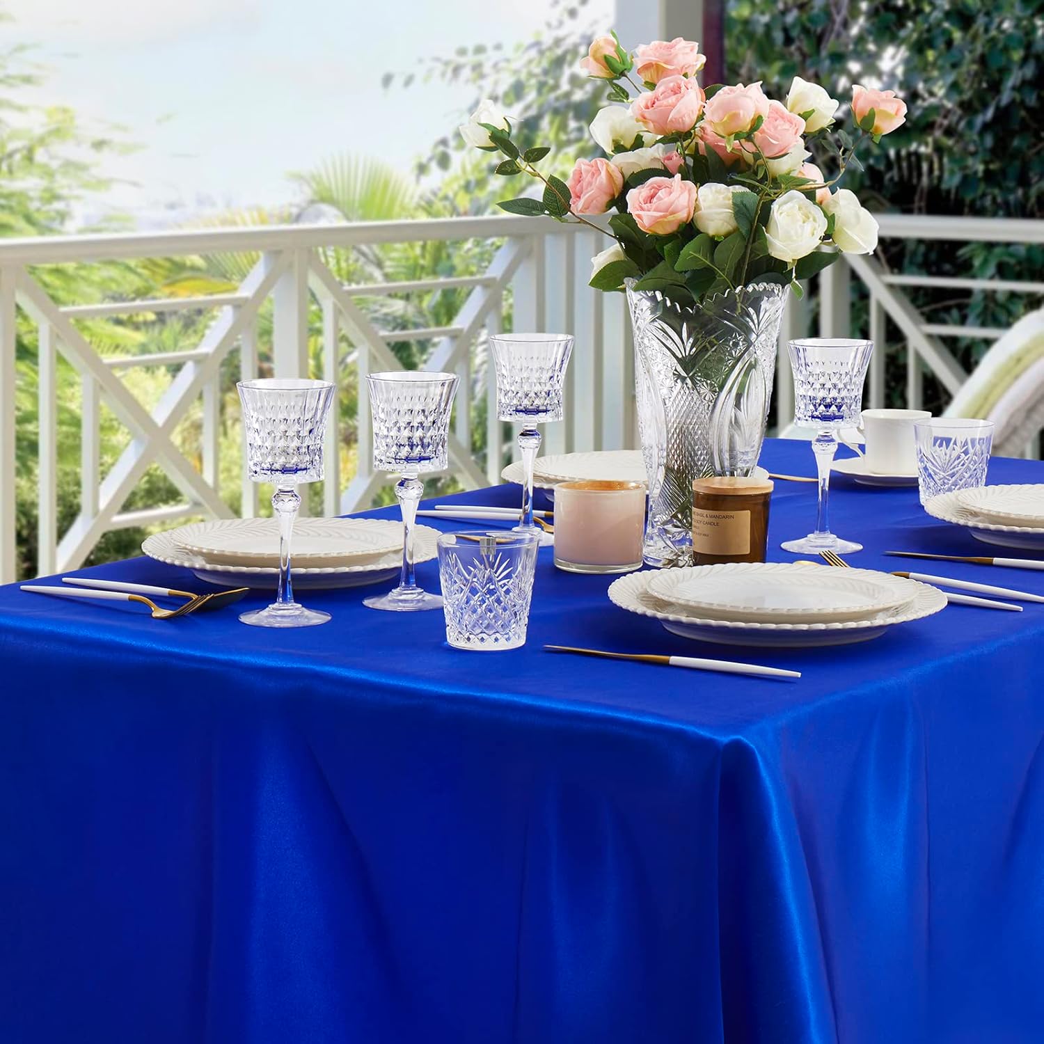 P Pothuiny Lot De 24 Serviettes De Table Carrées En Satin Lisse