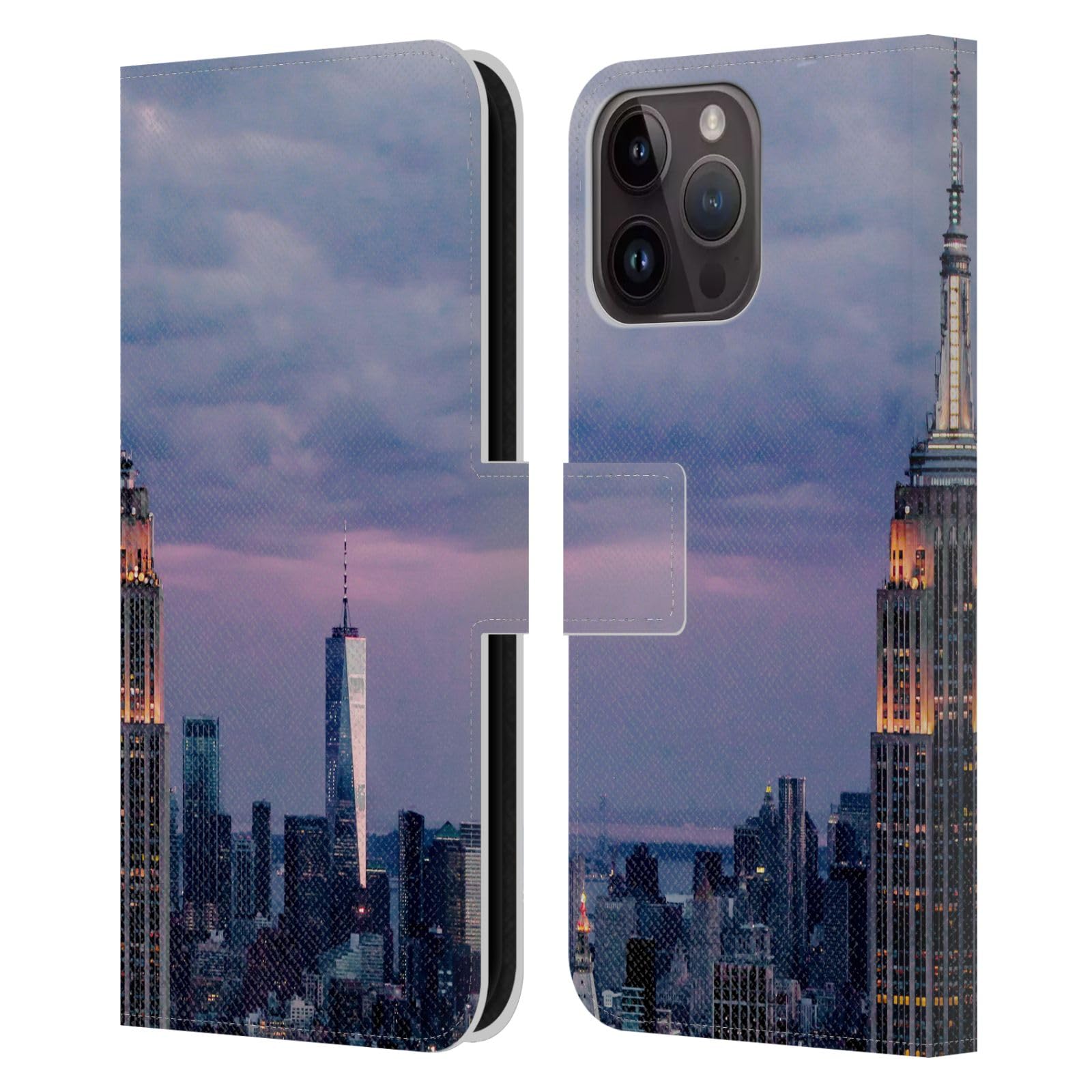 Funda iPhone 15 Pro Max tipo libro de cuero antiarañazos diseño Haroulita 7