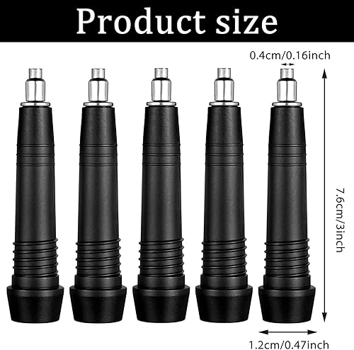 Miniatura 3 de 5 piezas de puntas de carburo de repuesto universales para bastones de senderismo de acero de tungsteno, puntas de extremo de varilla para caminar,