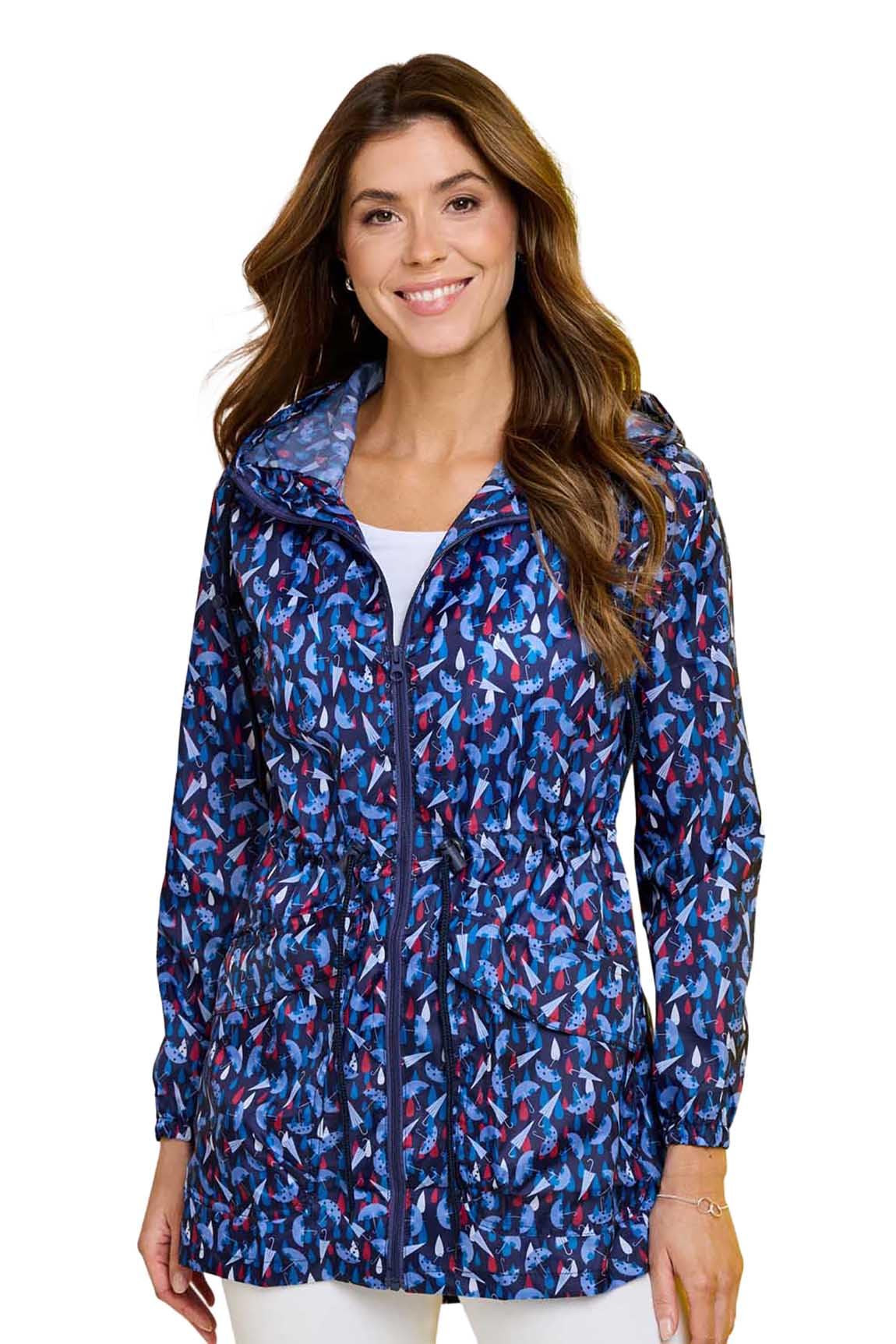 Chums Women's Rain Jacket - Packaway - Blue - Size 18