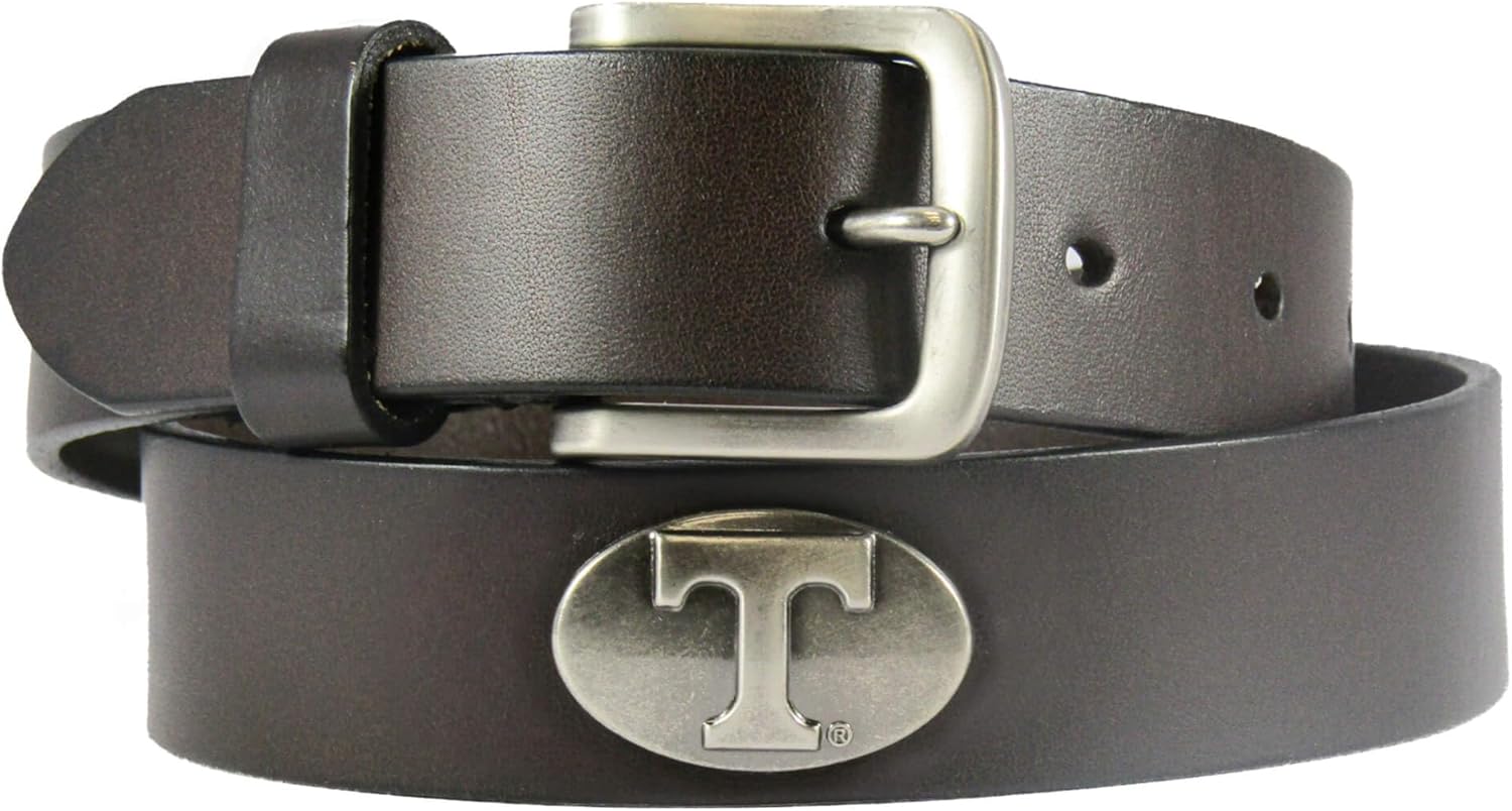 ZEP-PRO NCAA mens Ncaa Tennessee Volunteers Leather Concho Belt, Brown