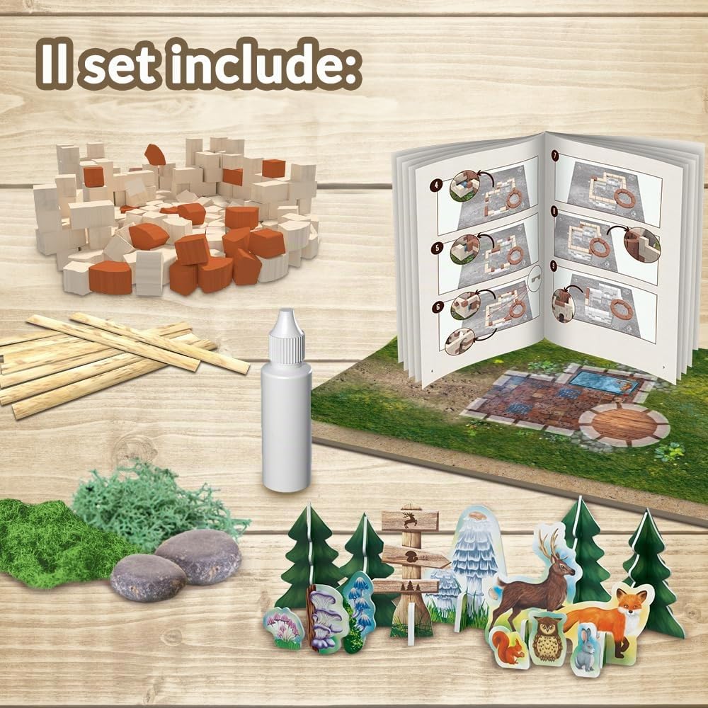 Brick Trick- Trefl Casa della Foresta/Forest House – Costruisci, ECO Blocchi 220 Mattoni, per gli Appassionati di Costruzione, Kit Creativo per Bambini dai 6 Anni