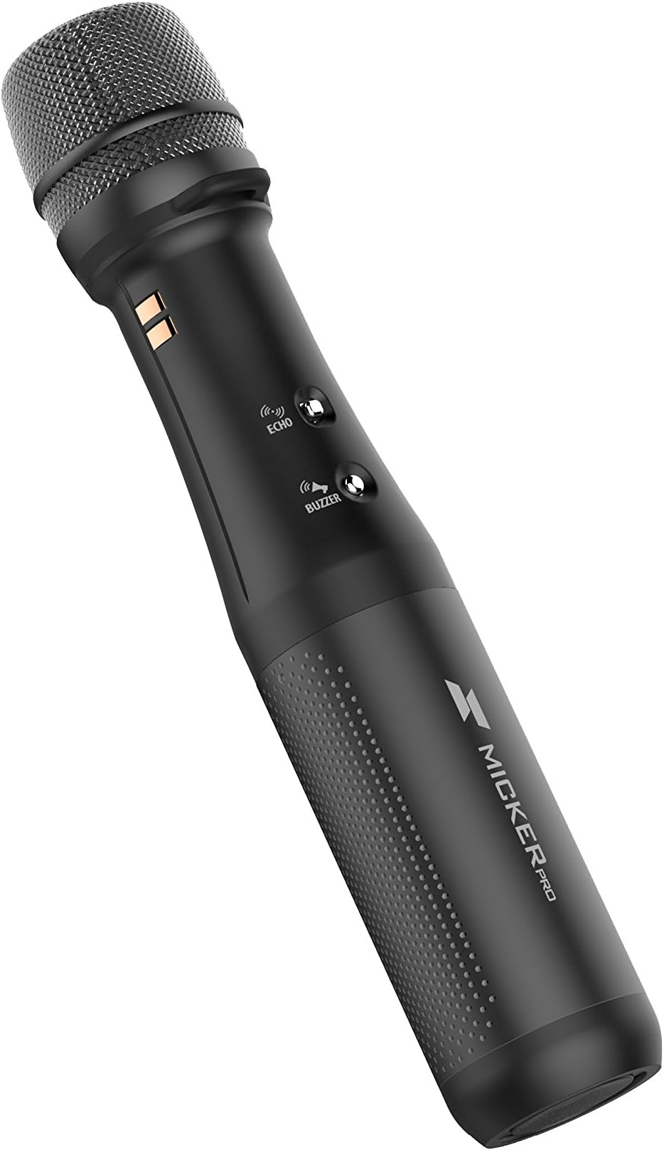 MICER PRO (Black) Acoustic Device-Free Microphone, Portable Microphone with Speaker, Rechargeable Portable Loudspeaker, Clear Sound Quality, All in One Microphone for Lectures and Lectures, Portable,