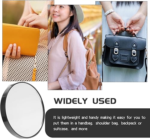 Miniatura 2 de HEALLILY Espejo de lupa de 3.0 in 5X, espejo de pared redondo pequeño, espejo de maquillaje cosmético, espejo de bolsillo, espejo de baño con