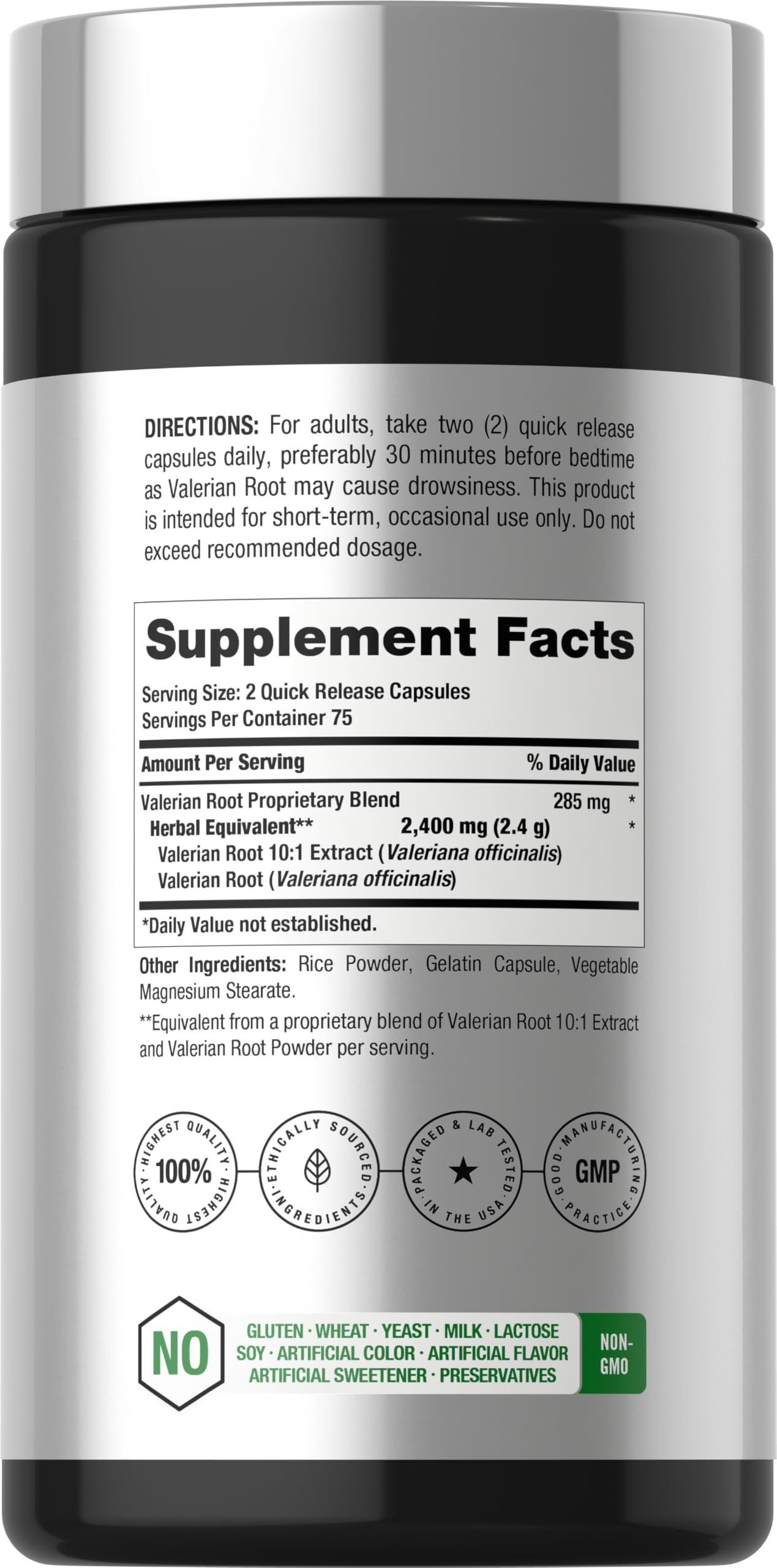 Horbäach Valerian Root Capsules | 150 Count | Extract Supplement — Amazon image 2