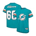 Ultra Game NFL Official Youth Super Soft Game Day Mesh Jersey Shirt, Miami Dolphins, Team Color, 8