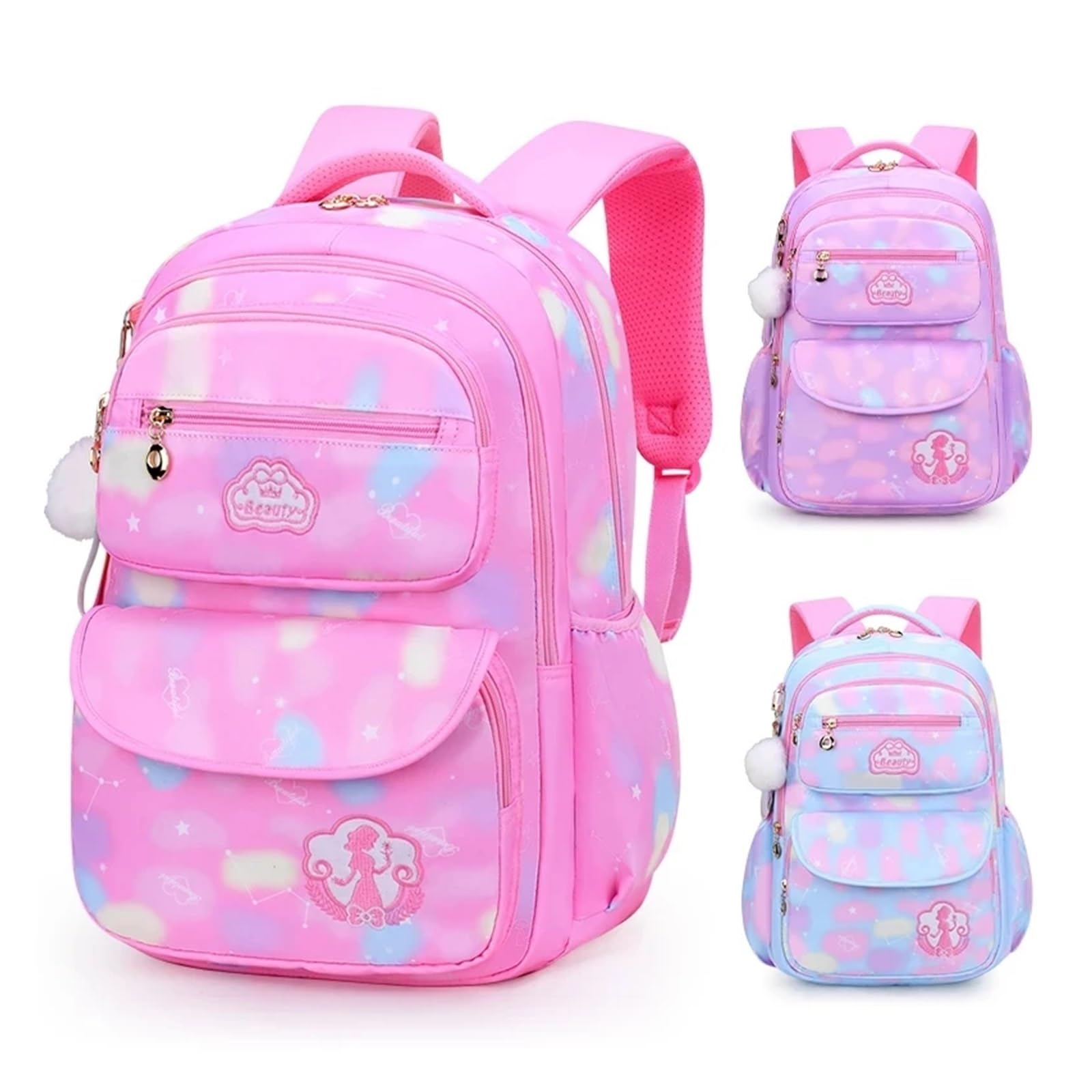 Pengchang Mochila Mochila Escolar Clase Mochila Escolar for Adolescentes Niños Niña Impermeable Niño Niño Rosa Lindo Jardín de Infantes