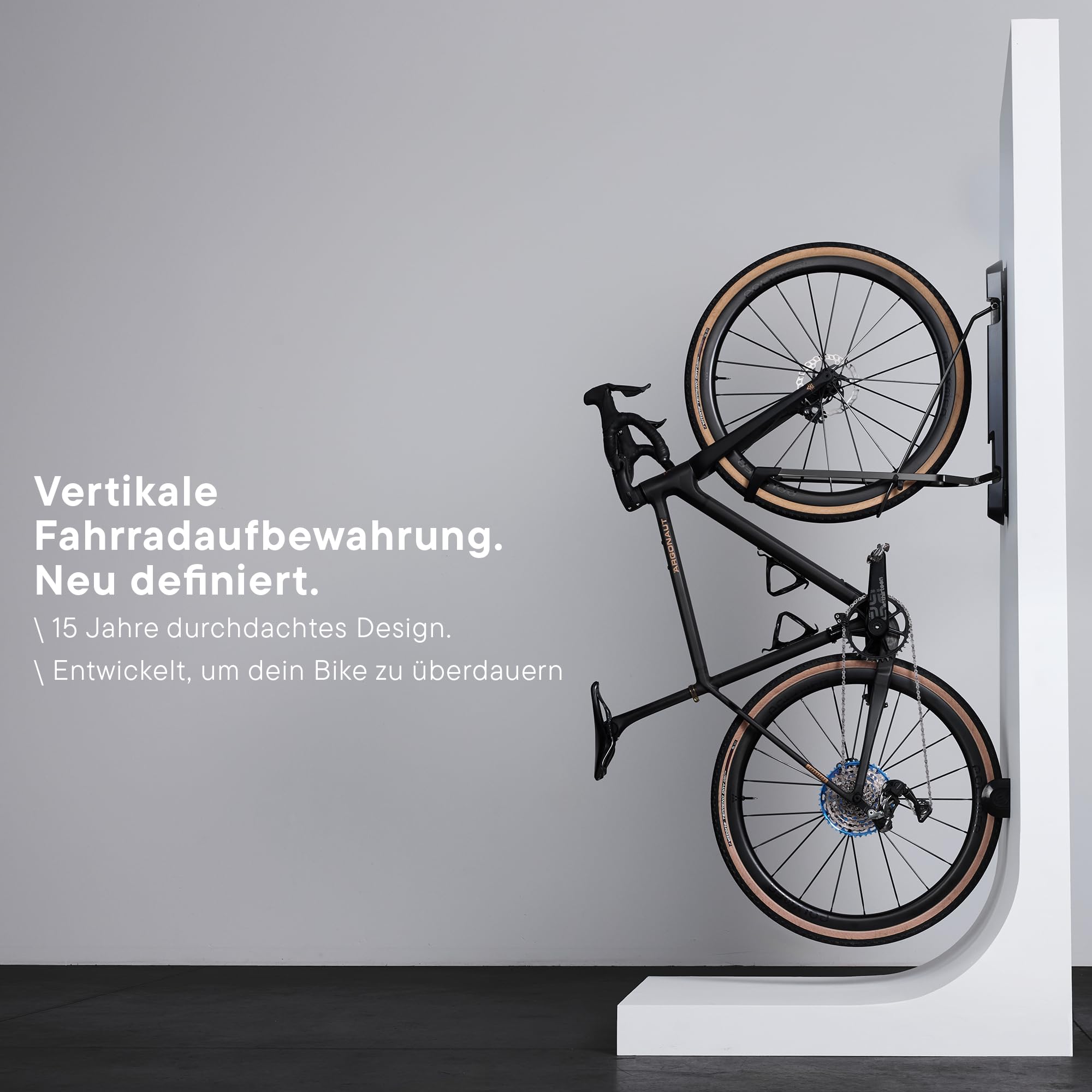 Steadyrack ProFlex Fat Fahrrad Wandhalterung - Vertikale Fahrradhalterung klappbar für Fatbikes, Plus Bikes, Cruiser & mehr - Platzsparende Aufbewahrung für Garage, Werkstatt & Zuhause