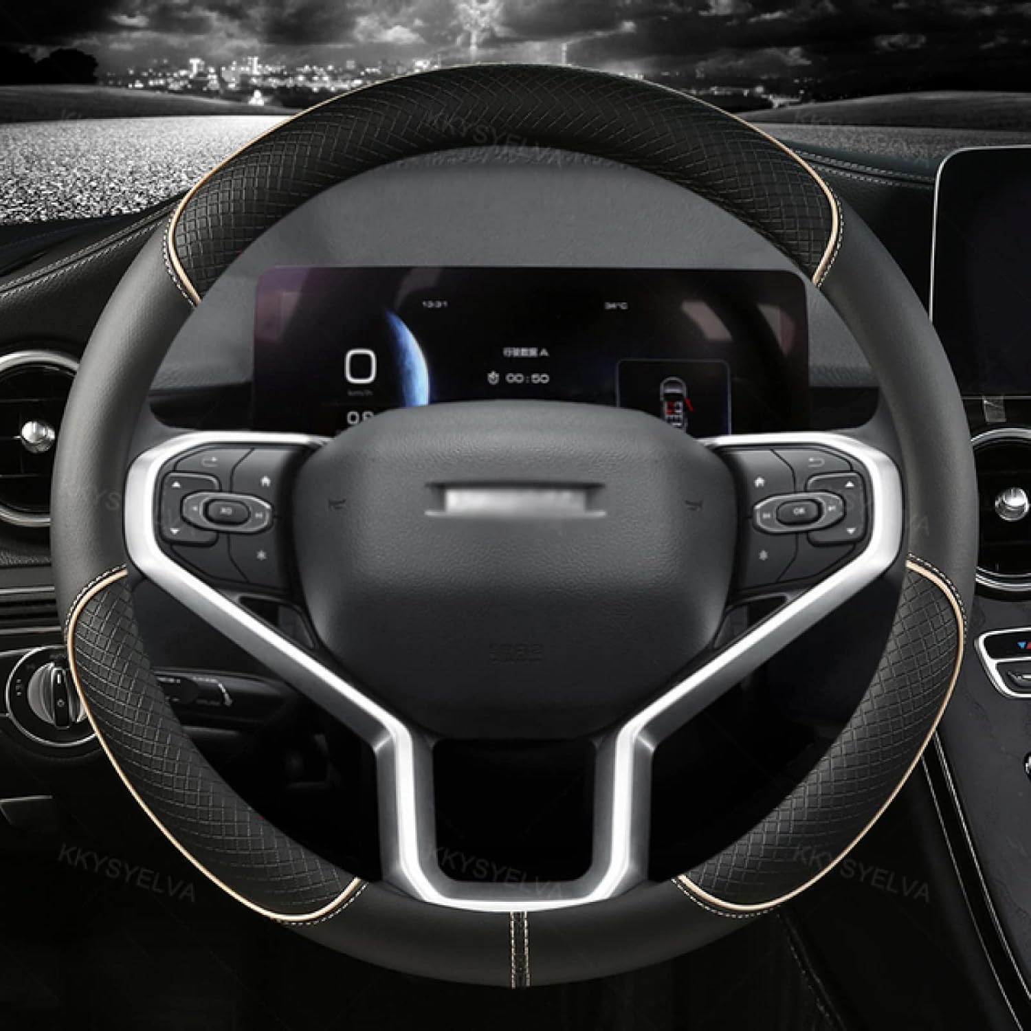 for Great Wall Haval Hover H1 H3 H6 H2 H5 C50 C30, Microfiber Leather Steering Wheel Cover Car Styling Auto Accessories