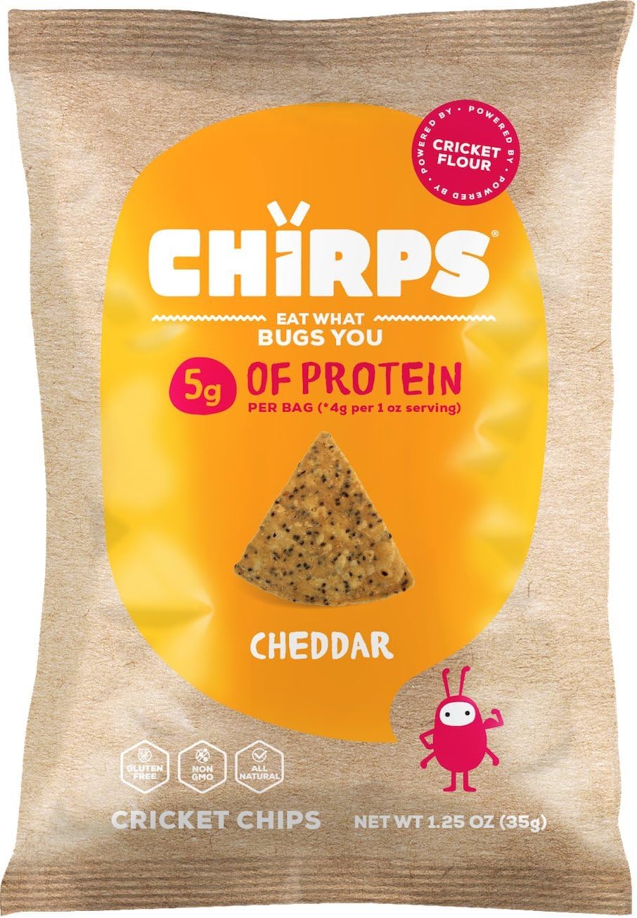 Chirps Cricket Flour Chips - 1.25oz. (Pack of 6) (Cheddar)