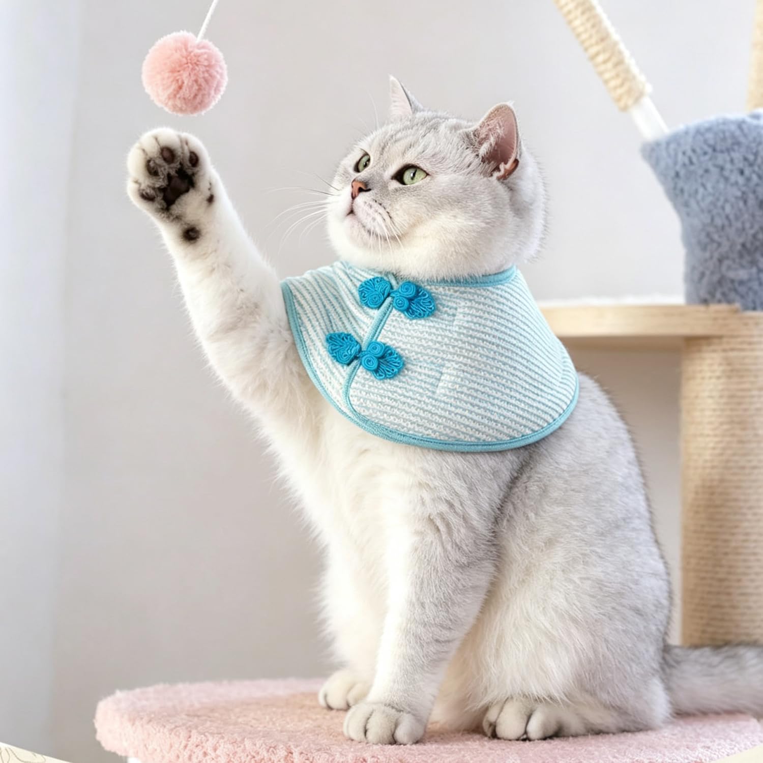 Collare per gatti, morbido collare regolabile per gattis, Anti-morso Non Leccarsi per Gatti, Collare Protettivos Gattos, Collare Elisabettiano Cane Morbido per Recupero Postoperatorio dell'Animale (S)