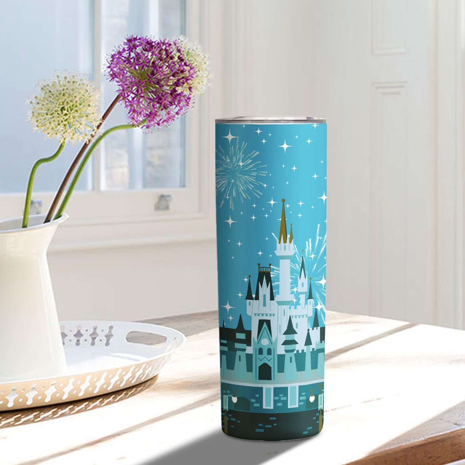 Cartoon Mouse Skinny Tumblers for Adults Cartoon Gifts for Women Adults 20 Oz Reusable with Lid and Straw Stainless Steel Insulated Travel Coffee Mug Cup - Image 5