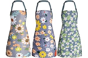 Adjustable Floral Apron for Women in the Kitchen
