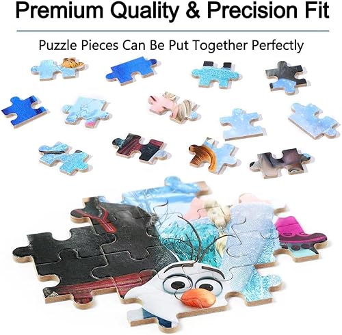 Miniatura 5 de LELEMON Rompecabezas para niños de 4 a 8 años, muñecos de nieve de 100 piezas para niños, rompecabezas educativos para niños en una caja de metal,