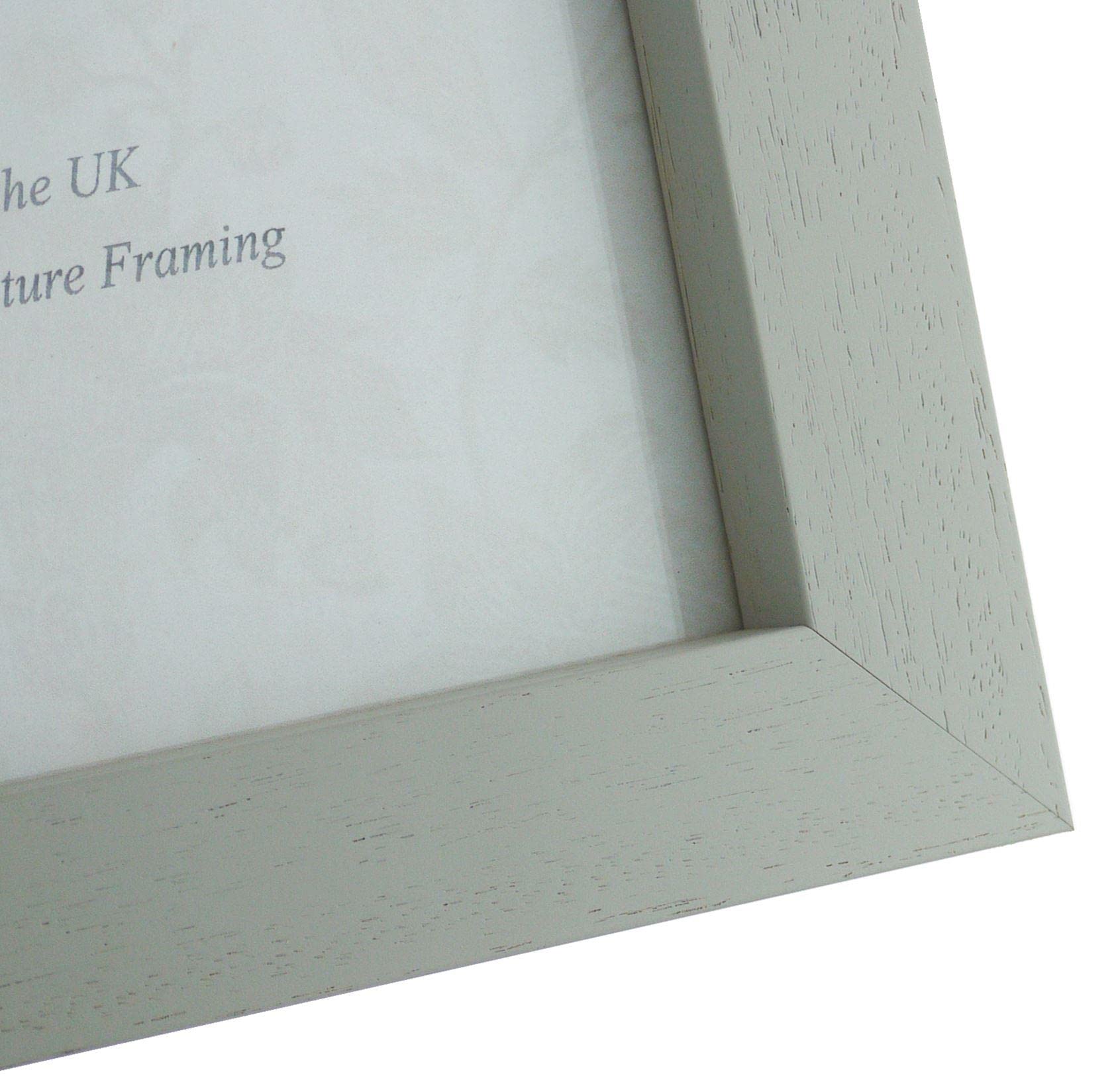 Penrod Picture Framing Christchurch Hand Made Grey Wood 12 x 16 inch Photo Frame. 33mm Wide Deep reveal Profile. Real Glass glazing.