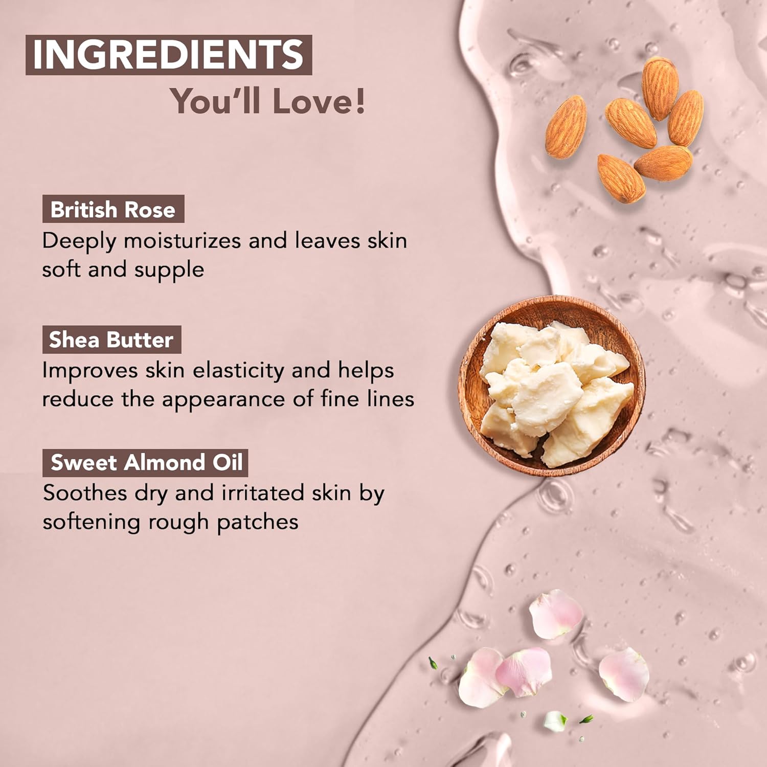 Botanic Hearth British Rose & Almond Body Wash – Moisturizing Shower Gel with Shea Butter, Gentle Hydrating Cleanser, Sulfate & Paraben Free – 16 fl oz - Image 4