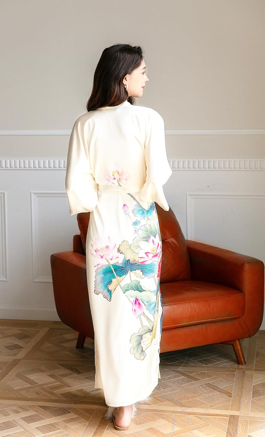 women's satin kimono robes, bathrobes, pajamas, loungewear - Image 2