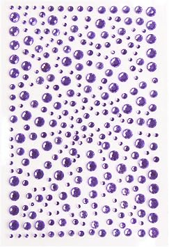KIMOBER 325pcs Purple Rhinestone Stickers,Self Adhesive Bling Gems Embellishment Stickers for DIY Craft, Nail Art