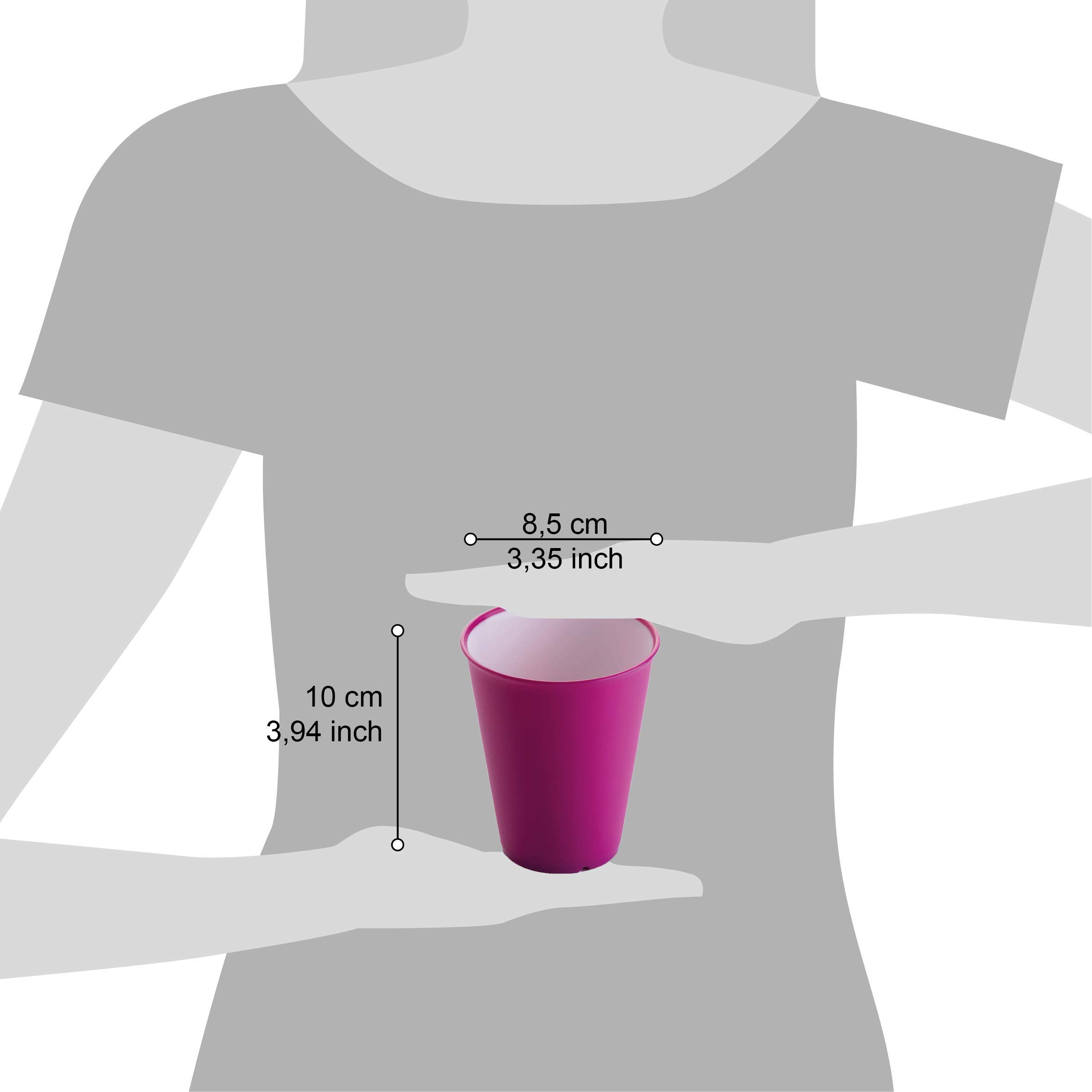 omada Design, Satz 6 Stücke Bargläser, Cocktailgläser oder 30Cl Gläser, Linea Sanaliving, Made in Italy, Gläser aus Kunststoff und integrierten antimikrobiellen Mitteln, um Bakterien und Pilze.