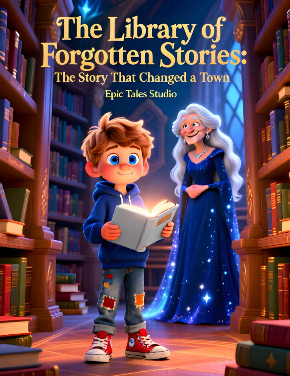 The Library of Forgotten Stories: The Story That Changed a Town - Book 4: A Gentle Magical Story About Kindness, Courage, and the Power of Remembered Tales