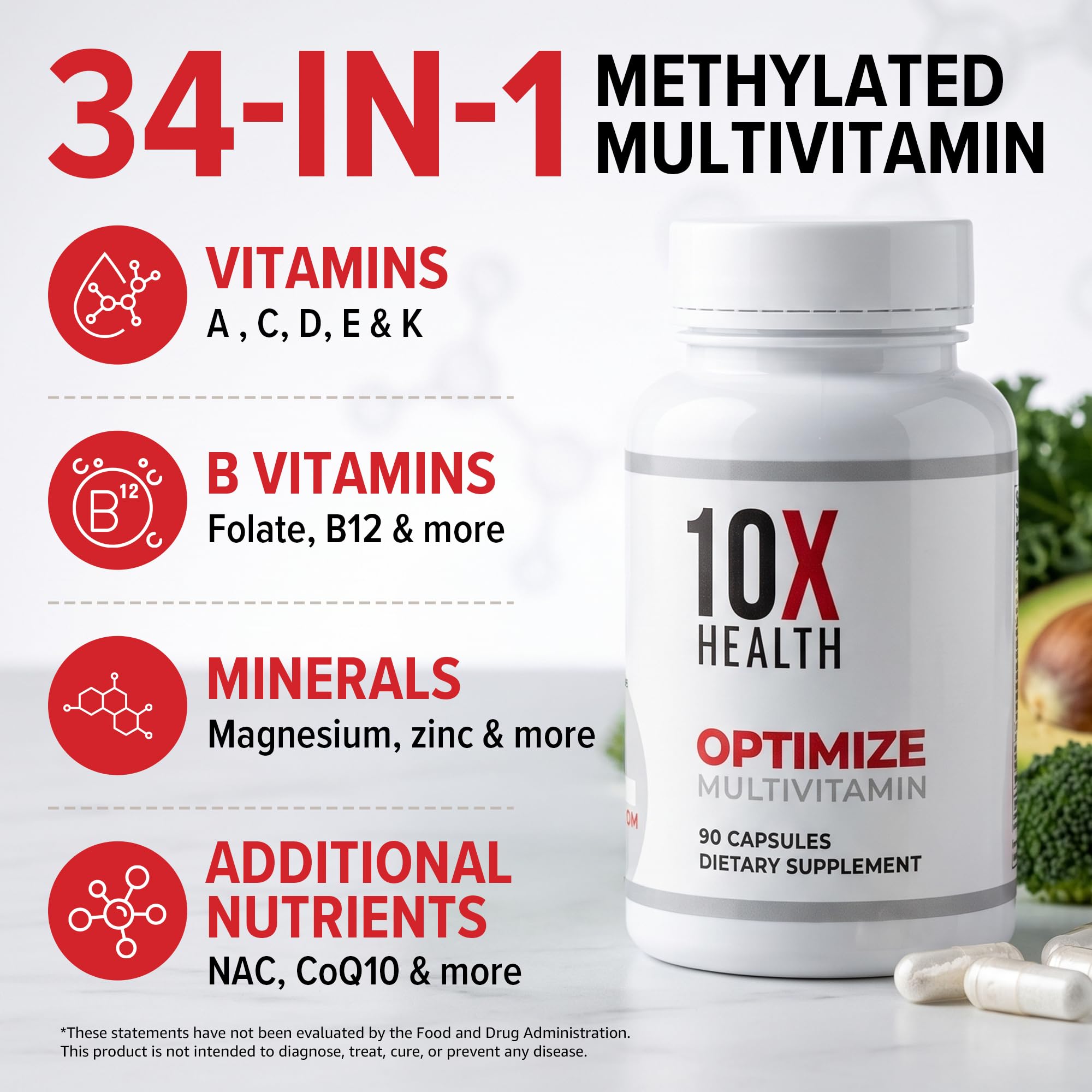 10X Health Methylated Multivitamin - 90 Capsules — Amazon image 2