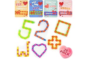 28 Valentine Cards for Kids Classroom Add Twist Track Toys with Valentine...